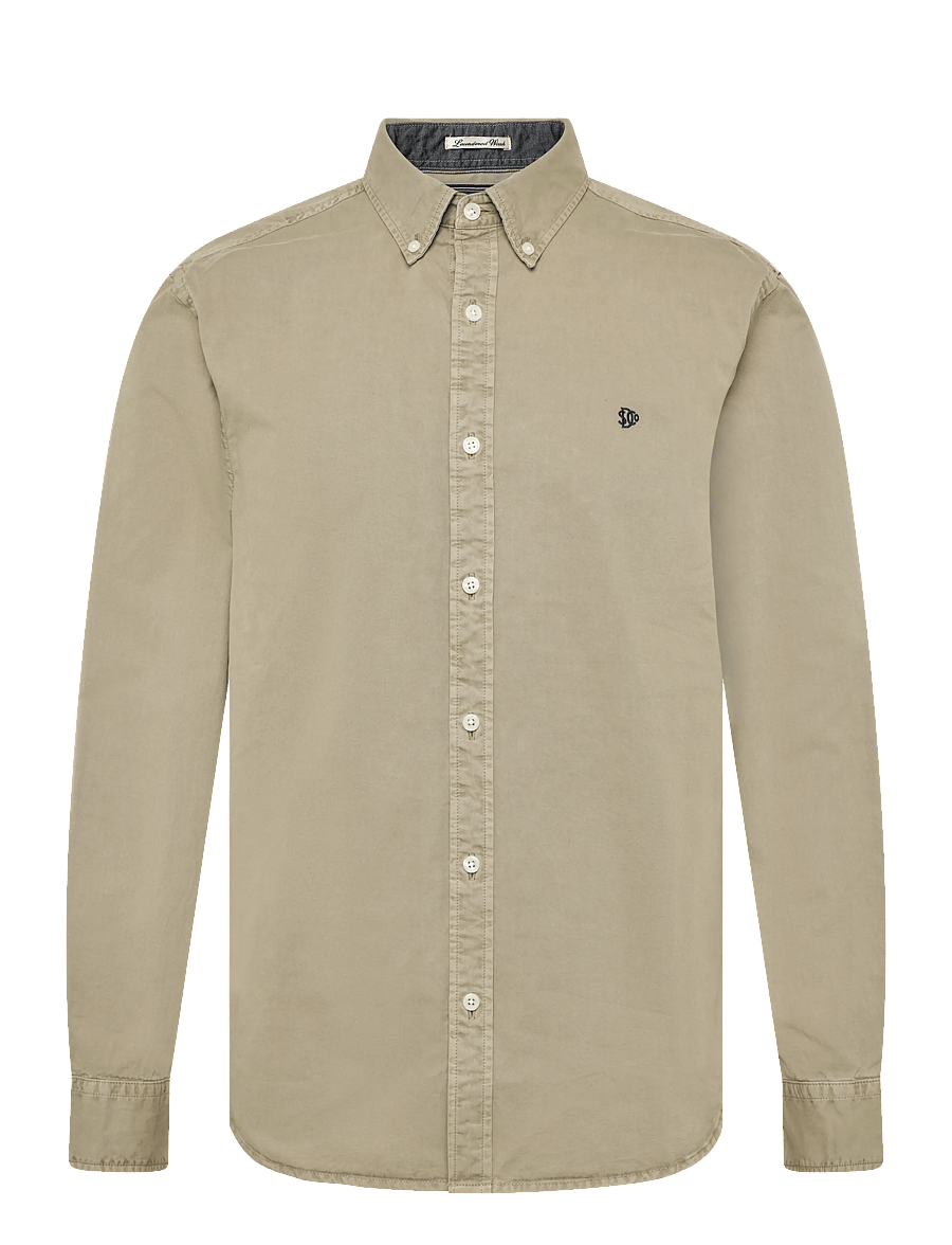 Superdry - GARMENT DYED L/S SHIRT - oxford-skjortor - tumbled tan - 1