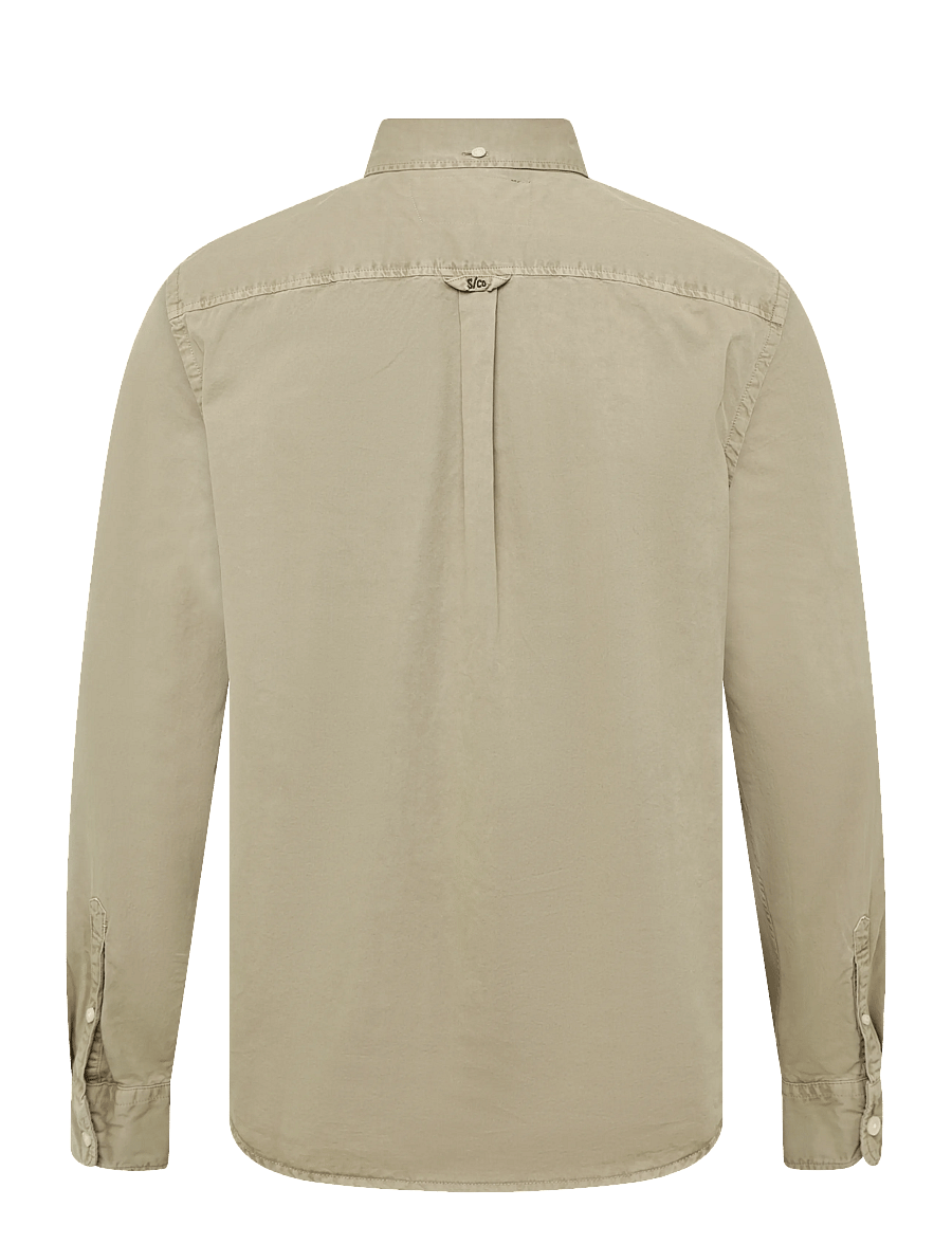 Superdry - GARMENT DYED L/S SHIRT - oxford-skjortor - tumbled tan - 2