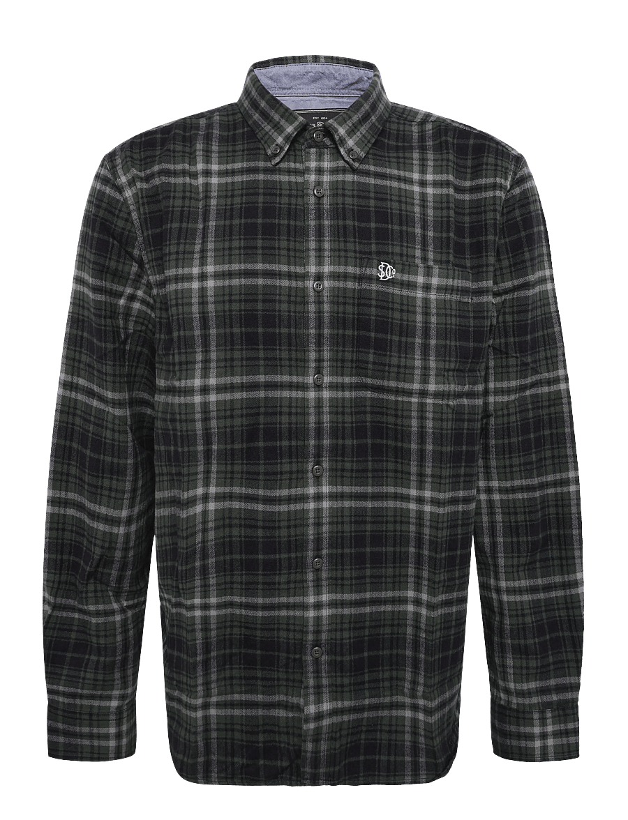 Superdry - L/S COTTON LUMBERJACK SHIRT - flanellsärgid - frontier check olive green - 1