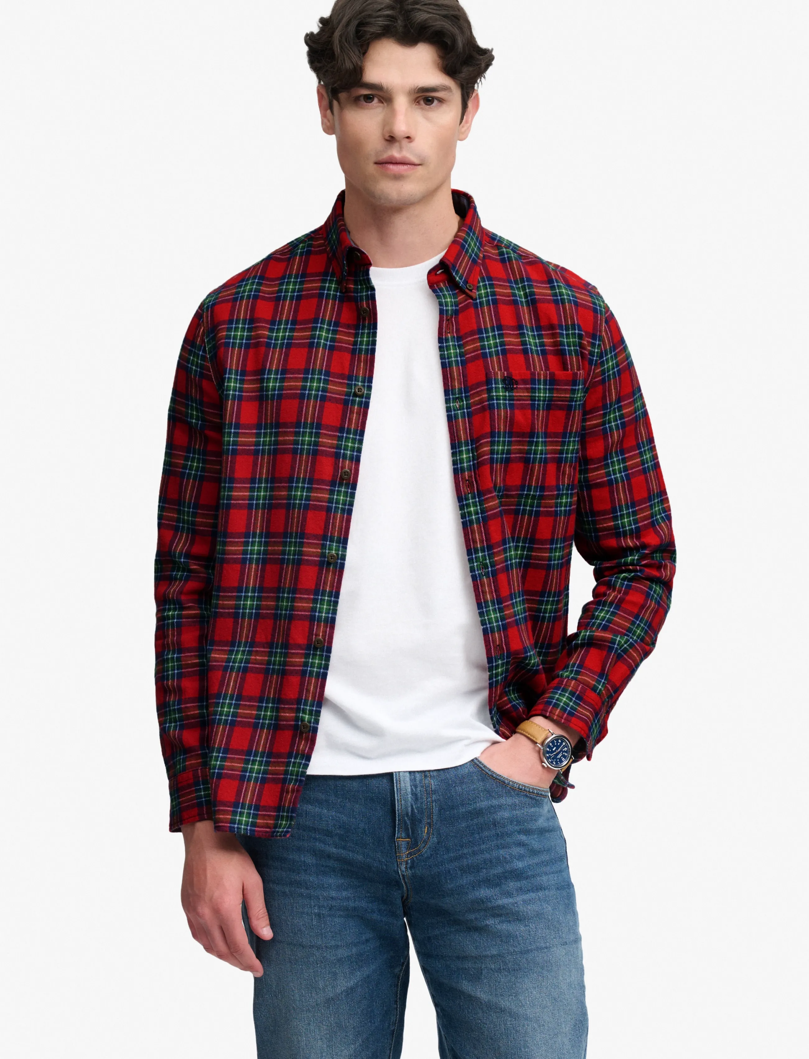 Superdry L/S COTTON LUMBERJACK SHIRT - Freizeithemden - ANDERSON RED CHECK / red