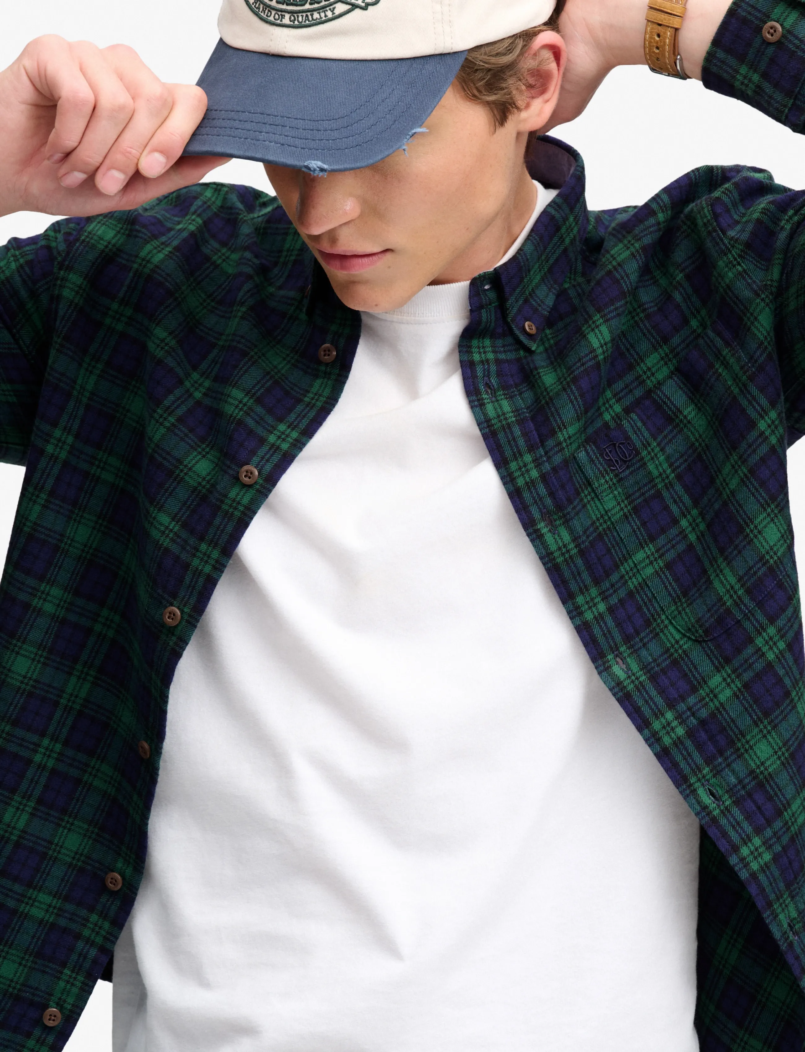 Superdry - L/S COTTON LUMBERJACK SHIRT - flanell-hemden - blackwatch navy check - 5
