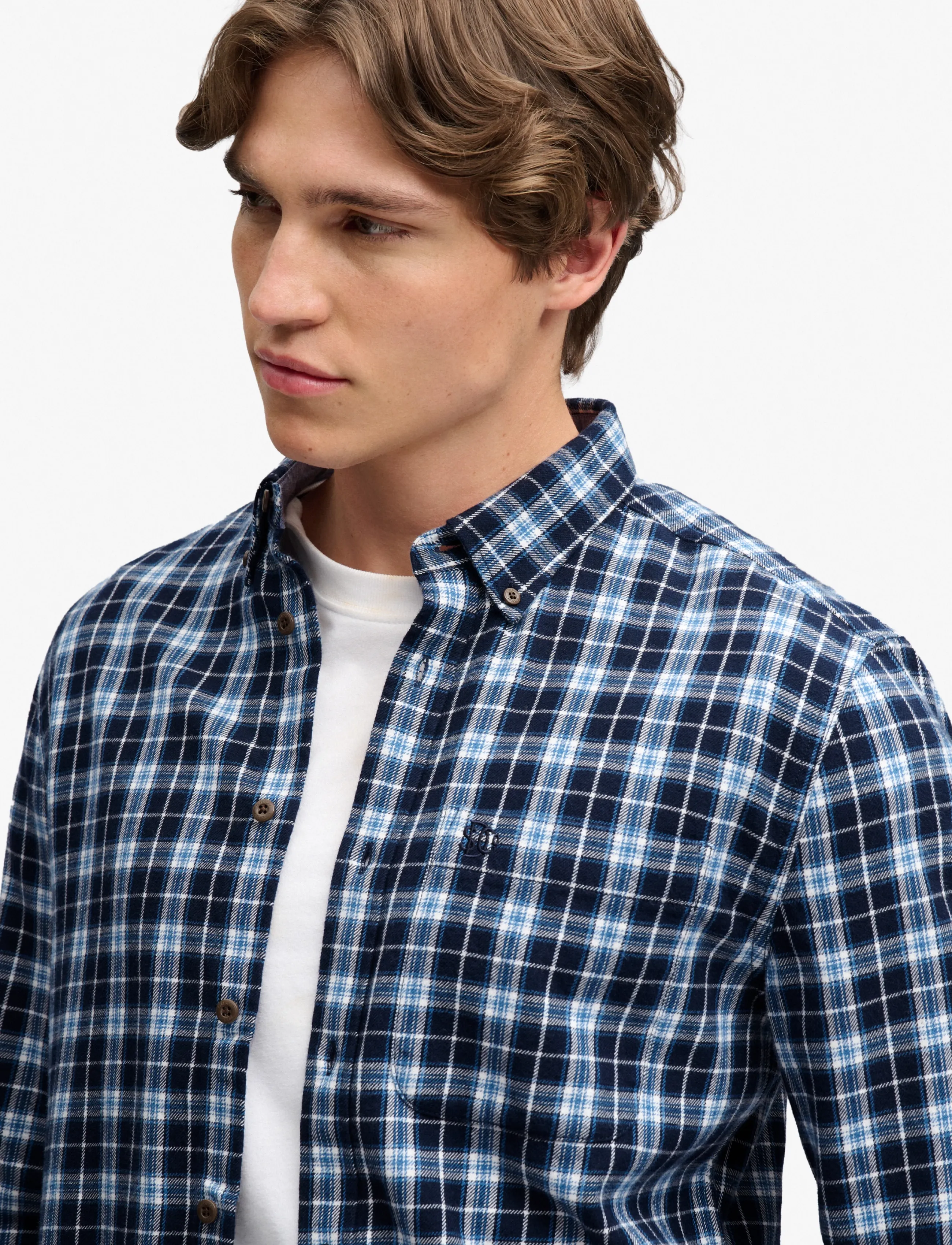 Superdry - L/S COTTON LUMBERJACK SHIRT - flannel shirts - cambell navy check - 3