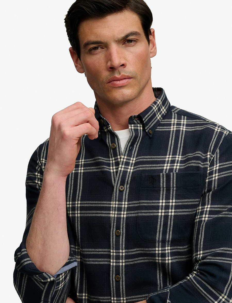 Superdry - L/S COTTON LUMBERJACK SHIRT - flanell-hemden - navy window check - 3