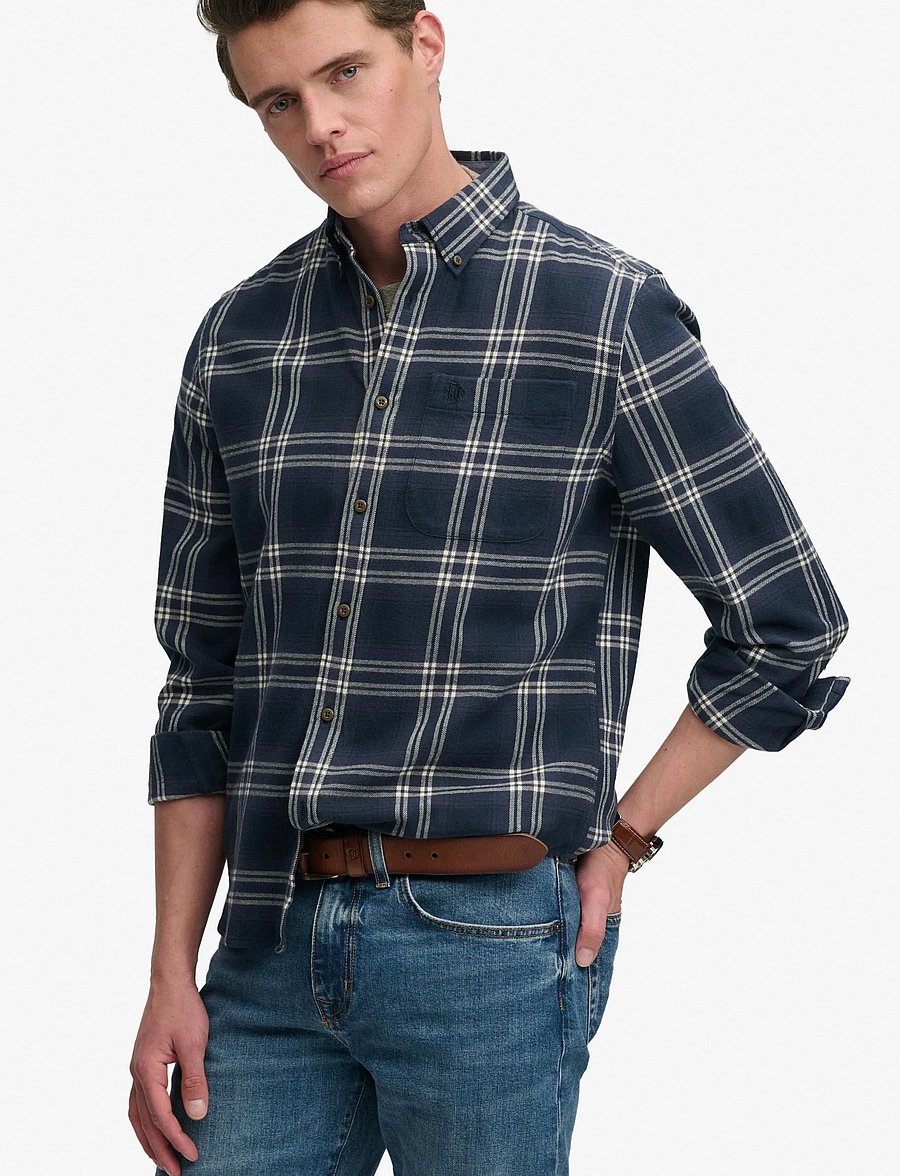 Superdry - L/S COTTON LUMBERJACK SHIRT - flanell-hemden - navy window check - 4