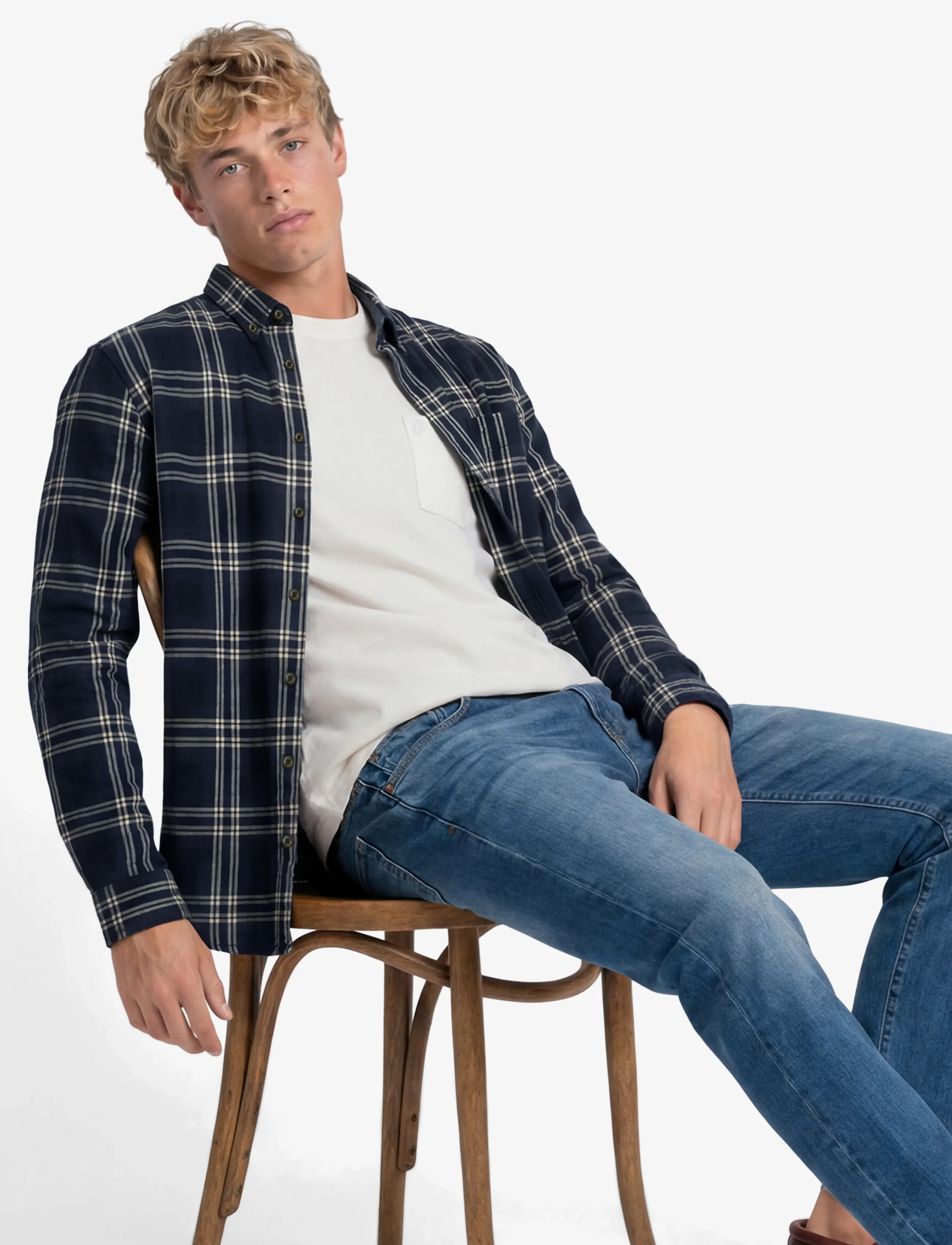 Superdry - L/S COTTON LUMBERJACK SHIRT - flanell-hemden - navy window check - 4