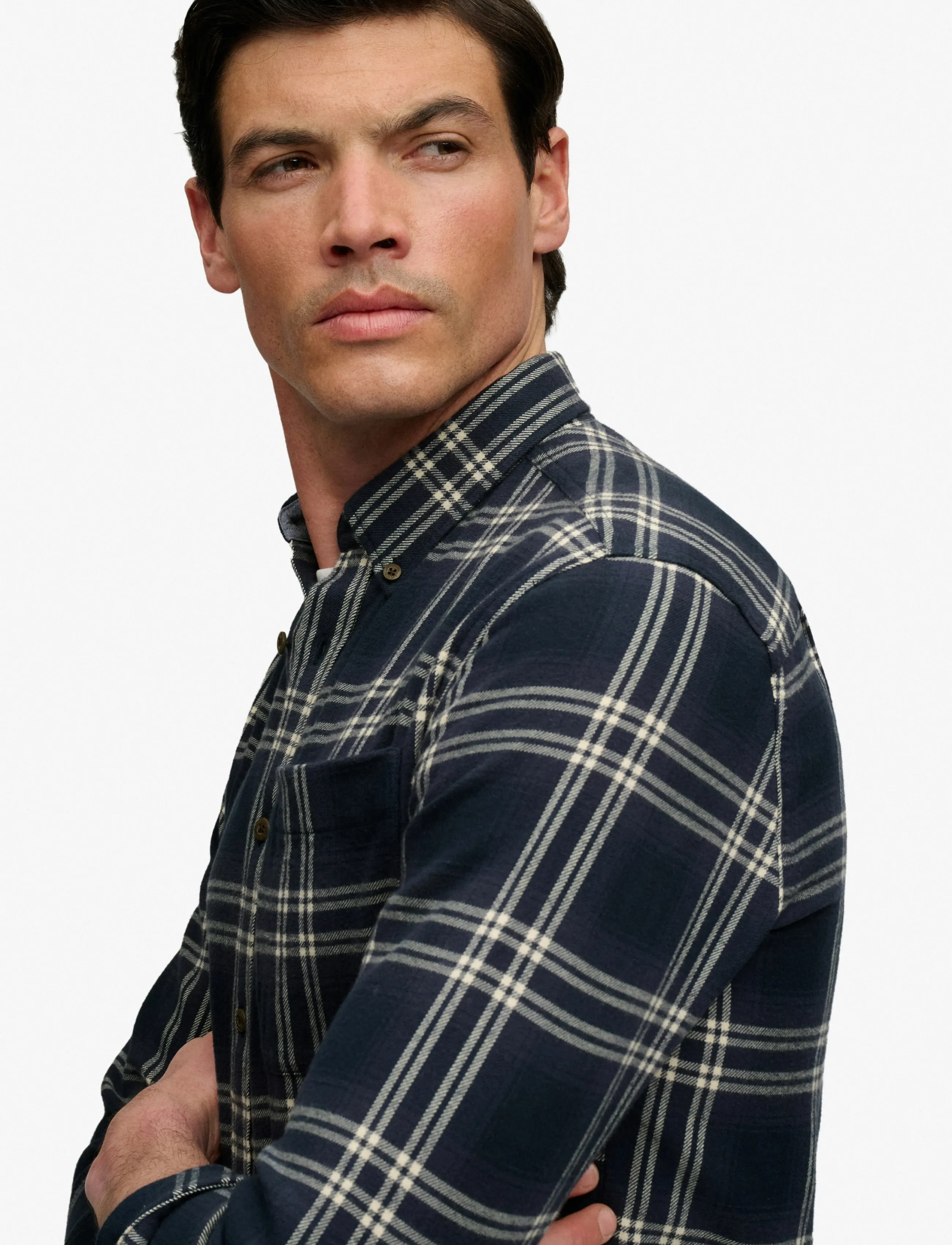 Superdry - L/S COTTON LUMBERJACK SHIRT - flannel shirts - navy window check - 5