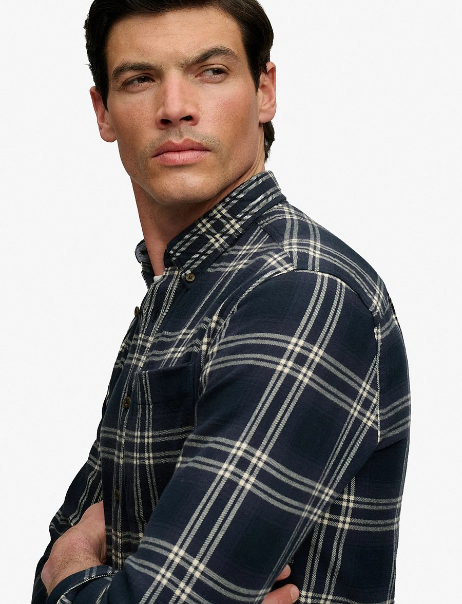 Superdry - L/S COTTON LUMBERJACK SHIRT - flanell-hemden - navy window check - 5