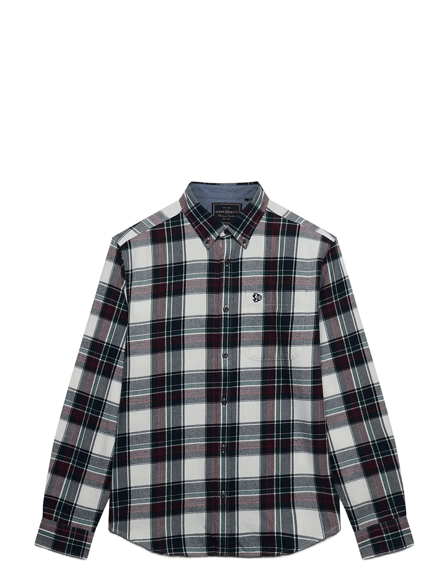 Superdry - L/S COTTON LUMBERJACK SHIRT - flanell-hemden - skylar check white - 1