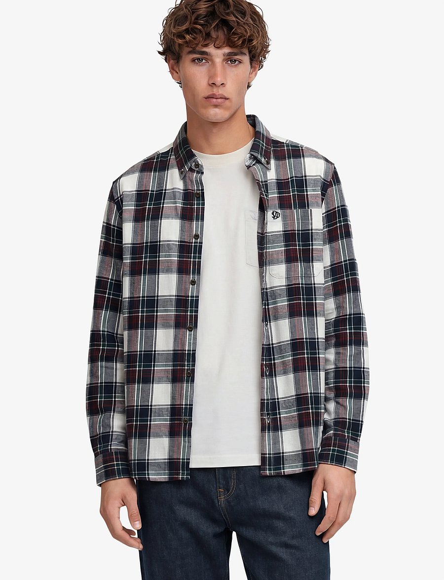 Superdry - L/S COTTON LUMBERJACK SHIRT - flannel shirts - skylar check white - 0