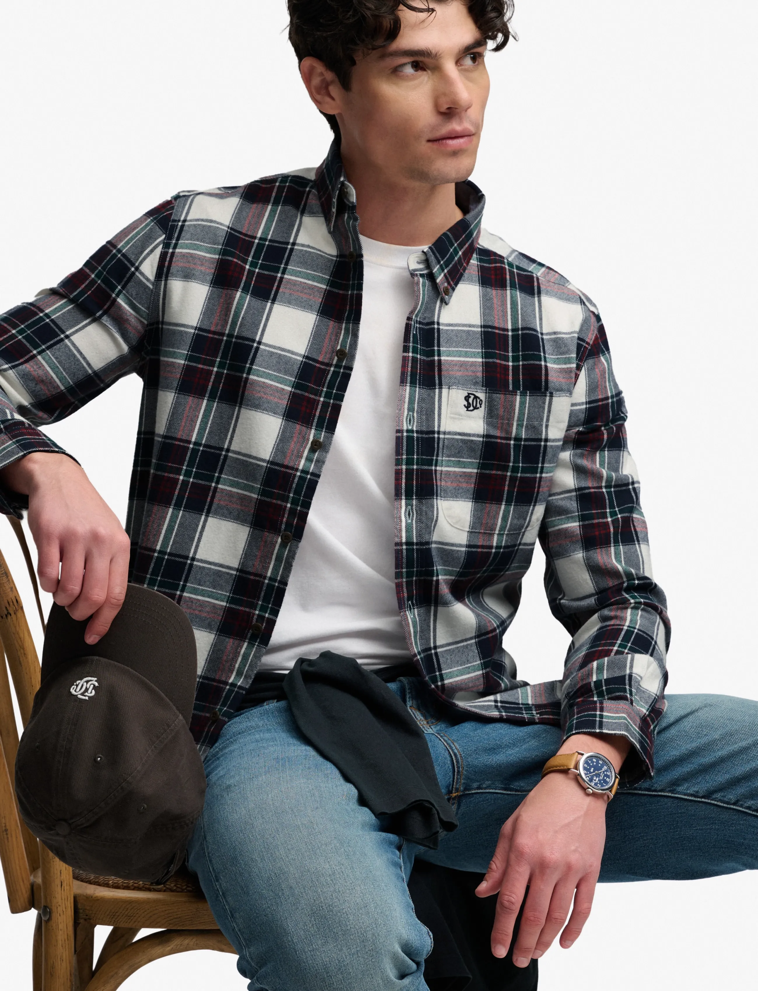 Superdry - L/S COTTON LUMBERJACK SHIRT - flanell-hemden - skylar check white - 5