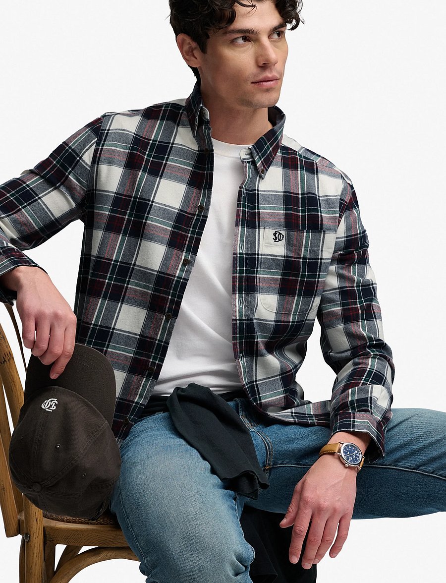 Superdry - L/S COTTON LUMBERJACK SHIRT - flanell-hemden - skylar check white - 5