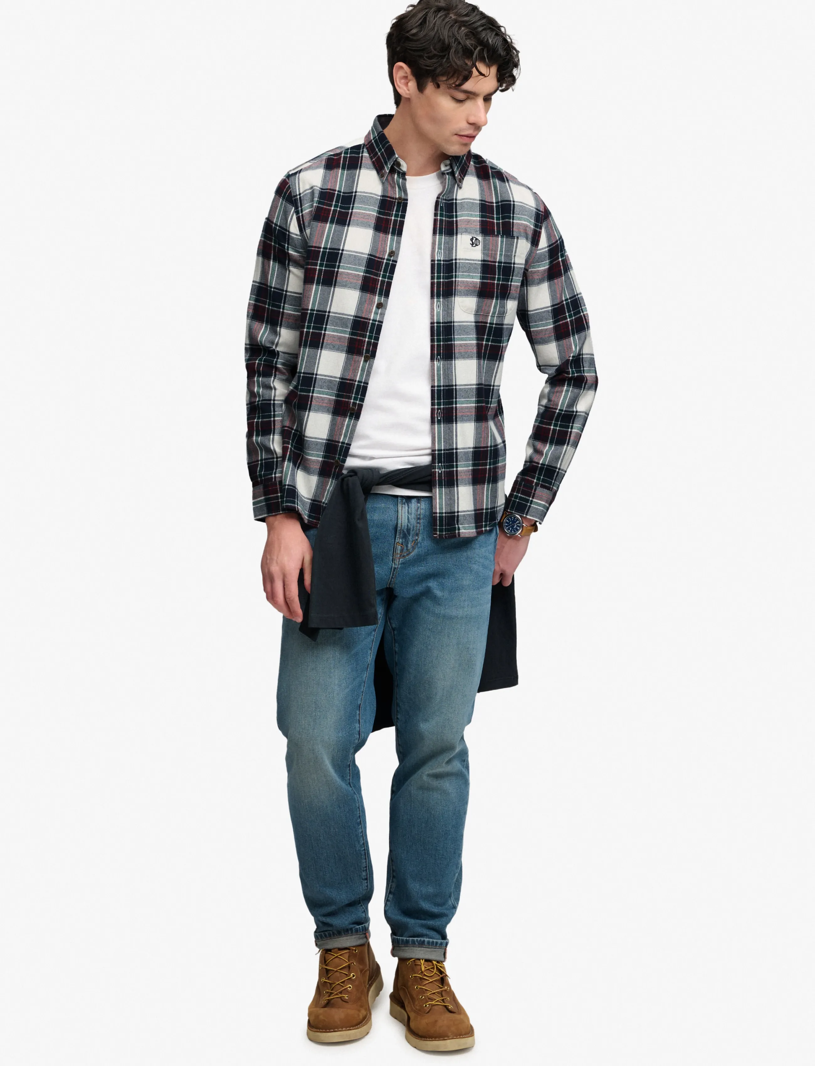 Superdry L/S Cotton Lumberjack Shirt rutiga skjortor herr – bild 5