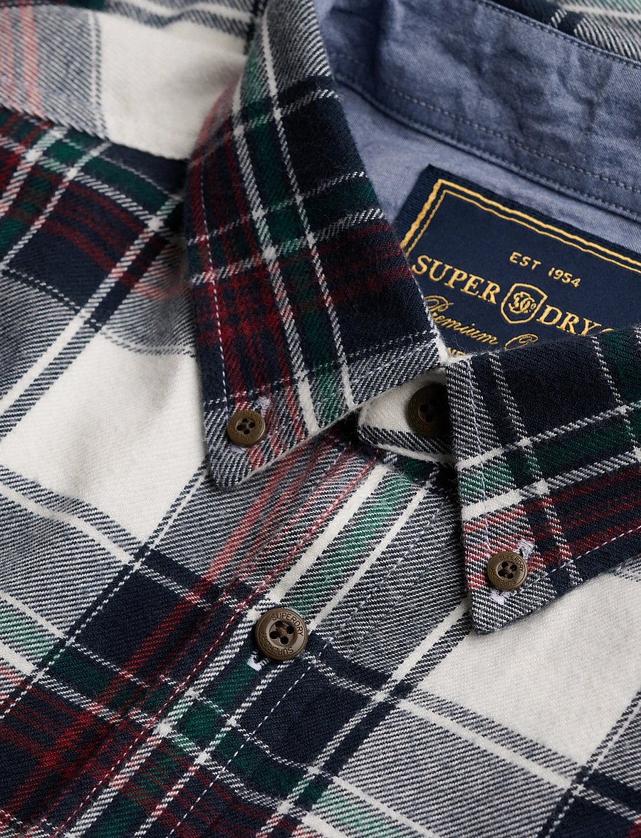 Superdry - L/S COTTON LUMBERJACK SHIRT - flannel shirts - skylar check white - 5