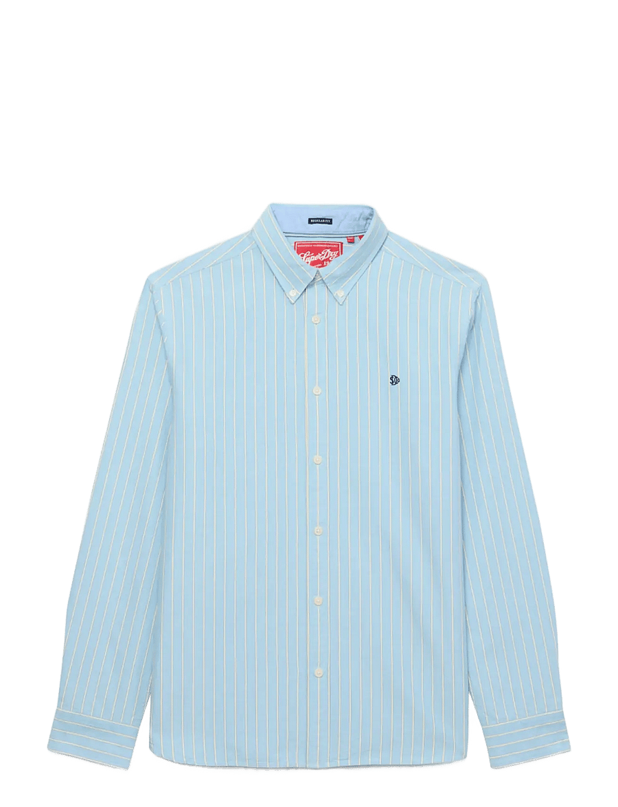 Superdry - PREPPY OXFORD L/S SHIRT - stribede skjorter - blue yellow blazer stripe - 1