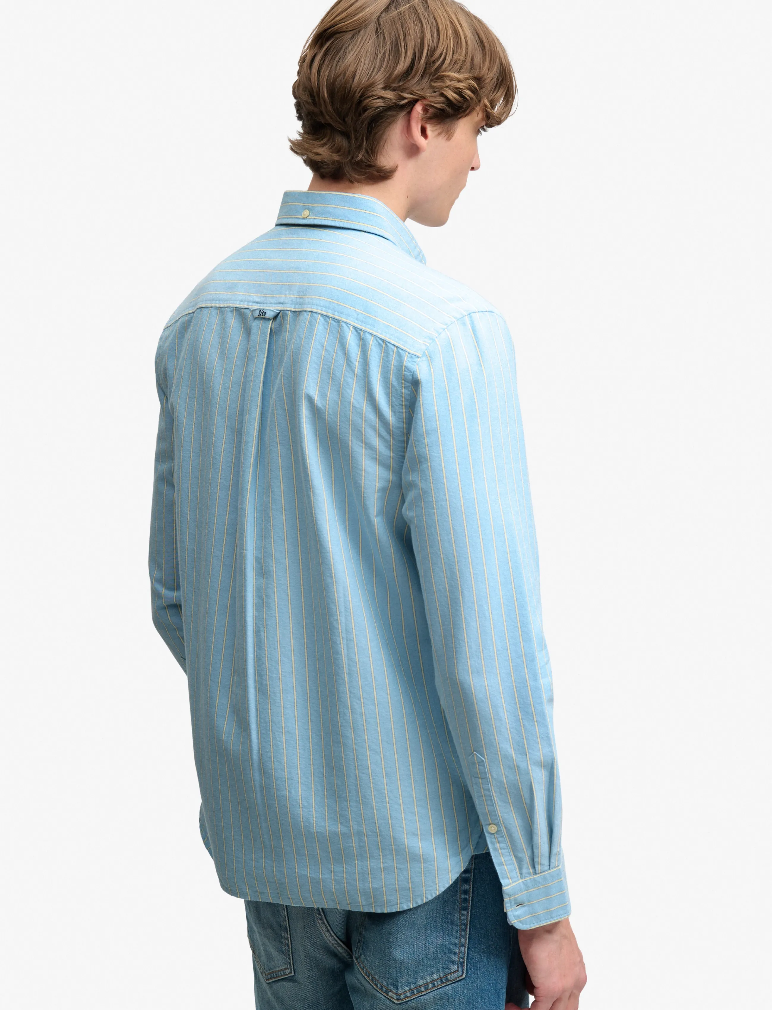 Superdry - PREPPY OXFORD L/S SHIRT - stribede skjorter - blue yellow blazer stripe - 2