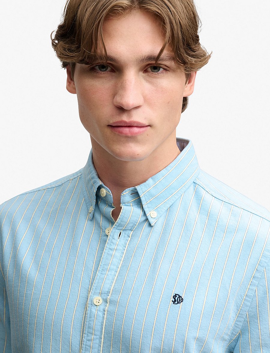 Superdry - PREPPY OXFORD L/S SHIRT - stribede skjorter - blue yellow blazer stripe - 3