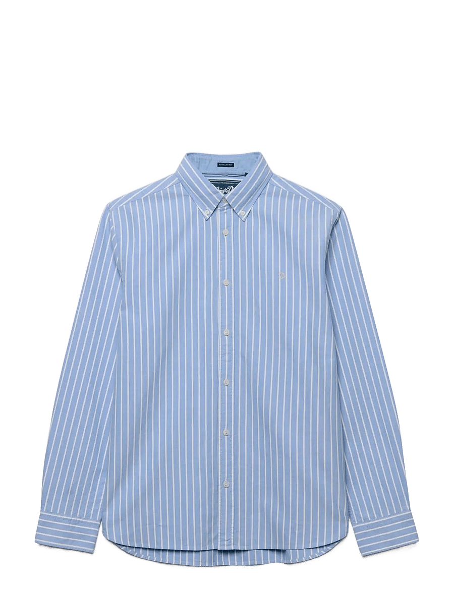 Superdry - PREPPY OXFORD L/S SHIRT - oxford-hemden - broker blue stripe - 1