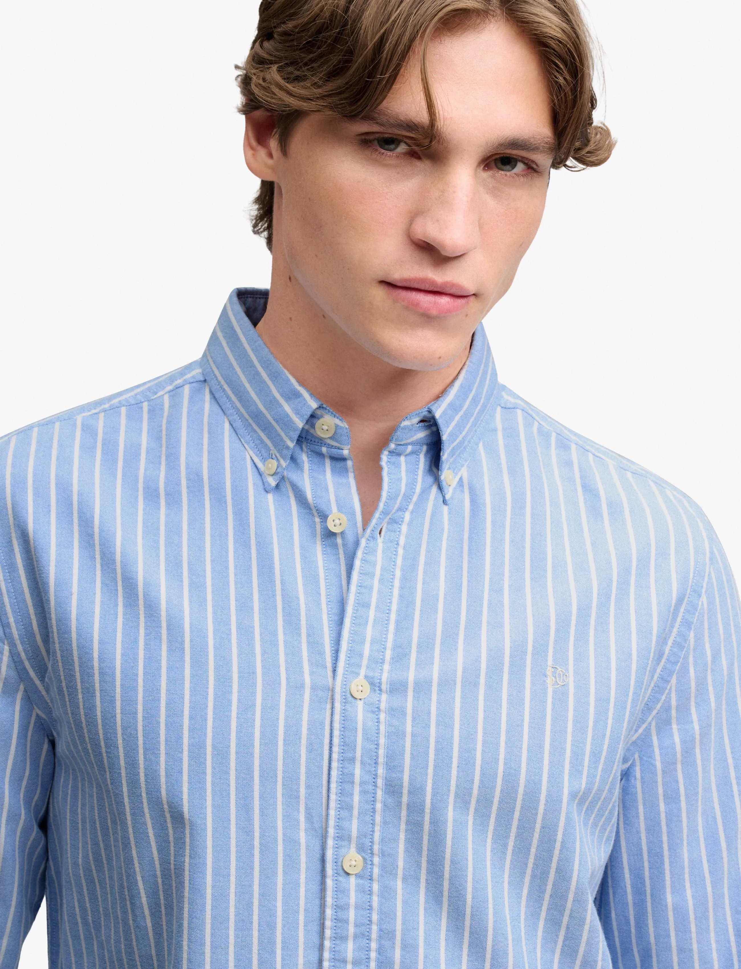 Superdry - PREPPY OXFORD L/S SHIRT - oxford-hemden - broker blue stripe - 3