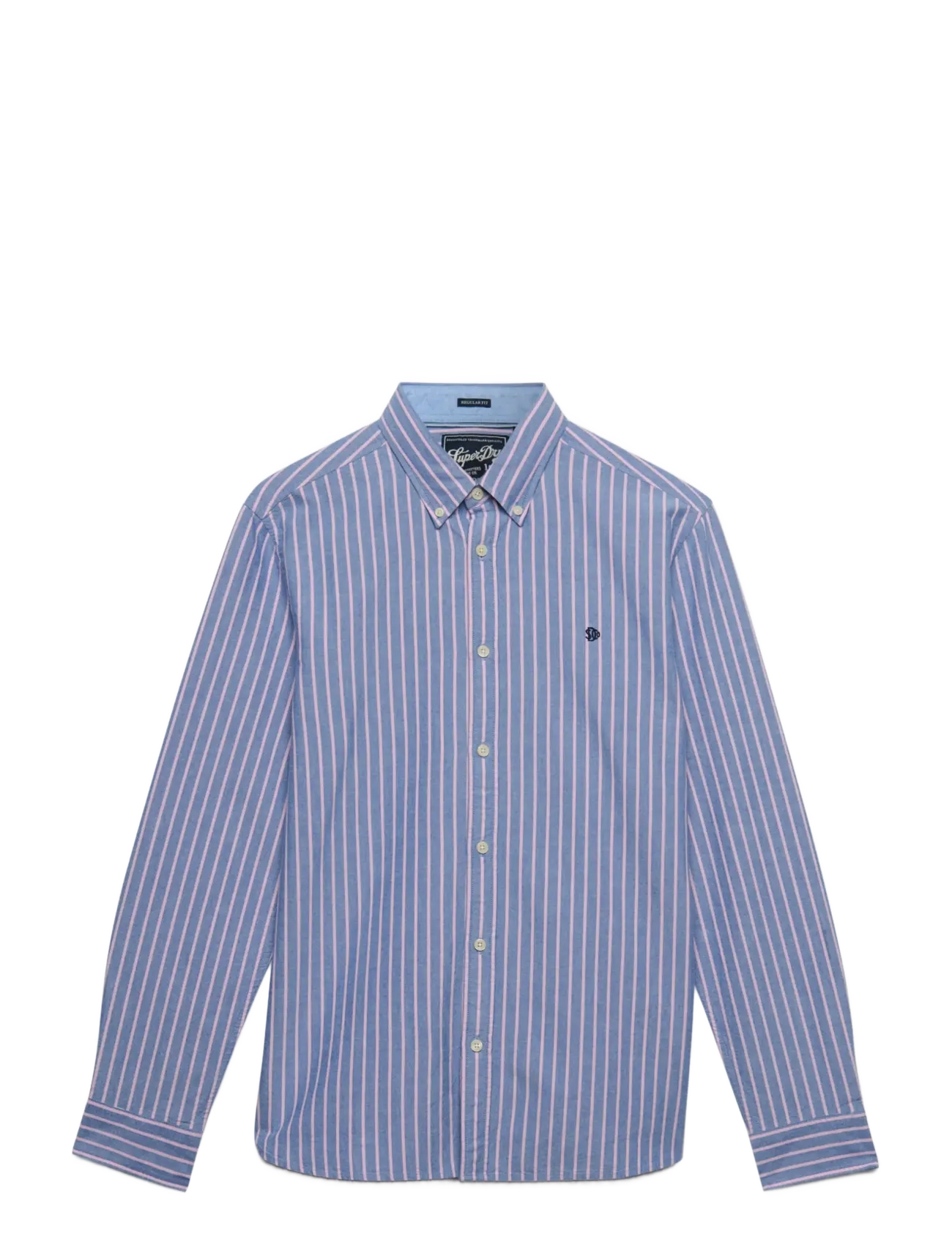 Superdry - PREPPY OXFORD L/S SHIRT - triibulised särgid - broker navy pink stripe - 1