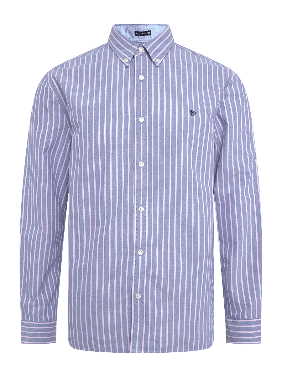 Superdry - PREPPY OXFORD L/S SHIRT - oxford-hemden - broker navy pink stripe - 1