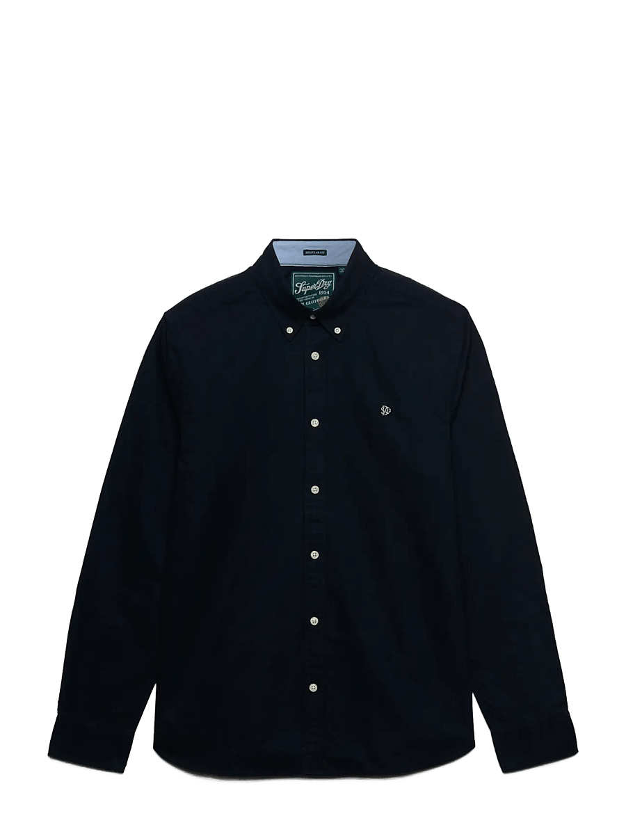 Superdry - PREPPY OXFORD L/S SHIRT - randiga skjortor - eclipse navy - 0
