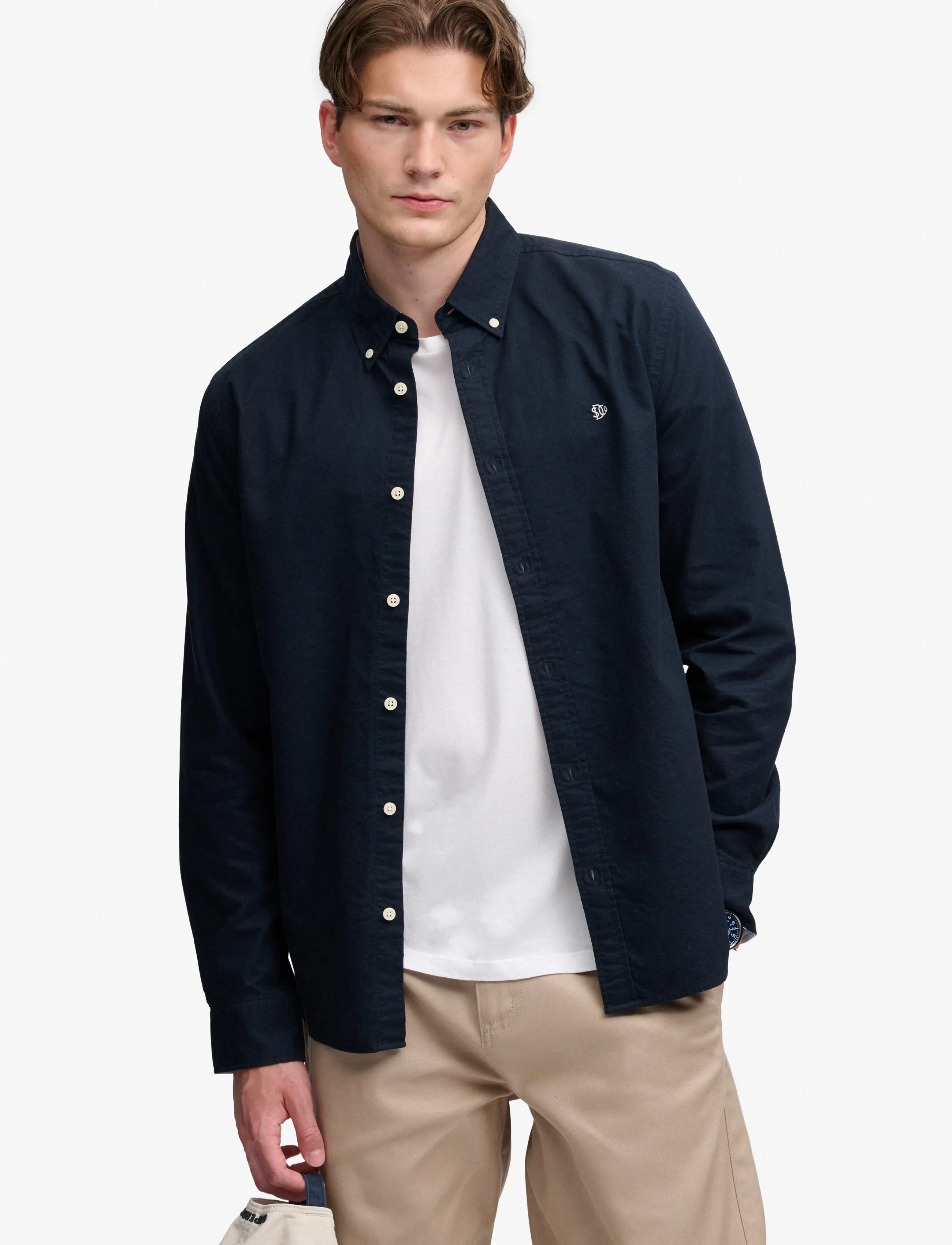 Superdry PREPPY OXFORD L/S SHIRT - Hemden - ECLIPSE NAVY / navy