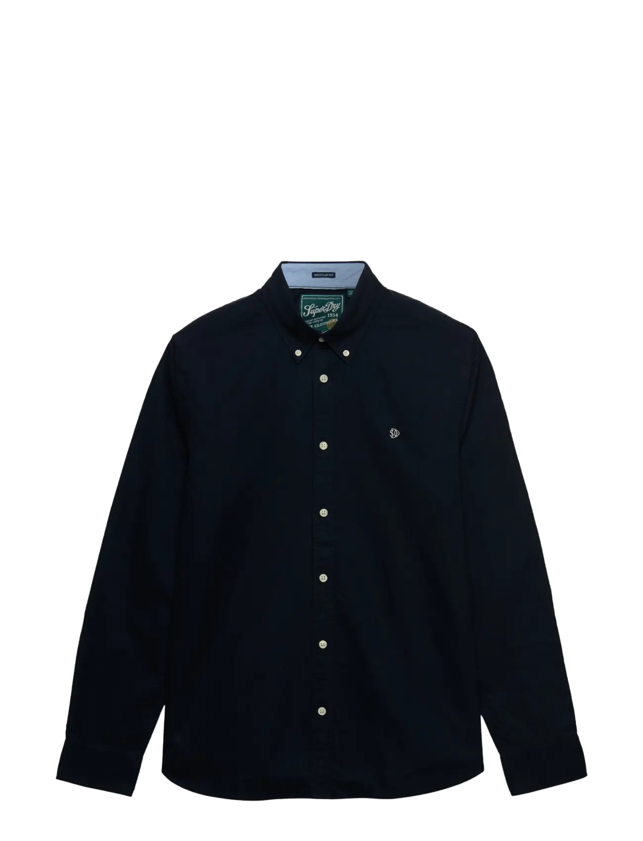 Superdry - PREPPY OXFORD L/S SHIRT - randiga skjortor - eclipse navy - 1