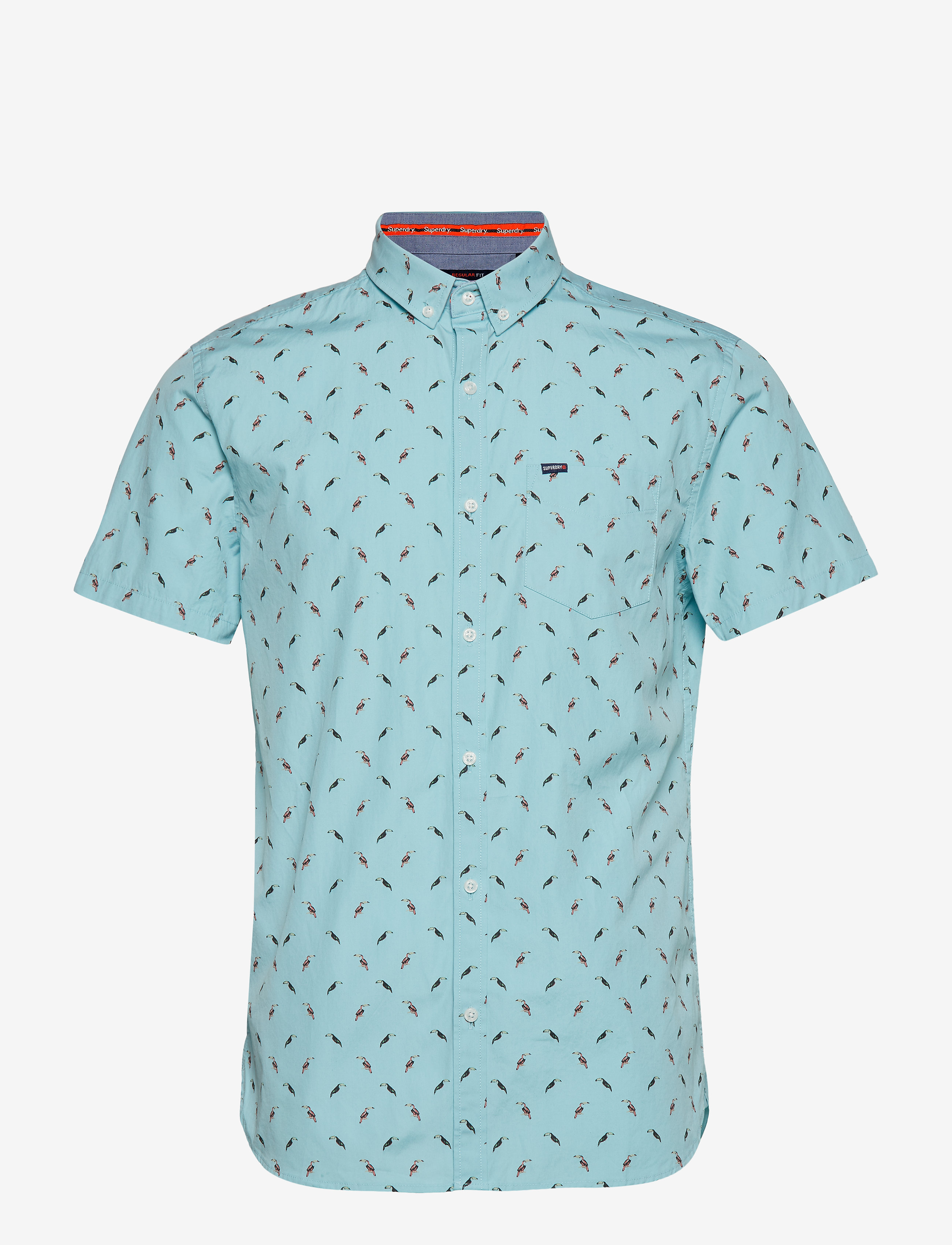 Superdry - PREMIUM SHOREDITCH S/S SHIRT - turquoise toucans - 0