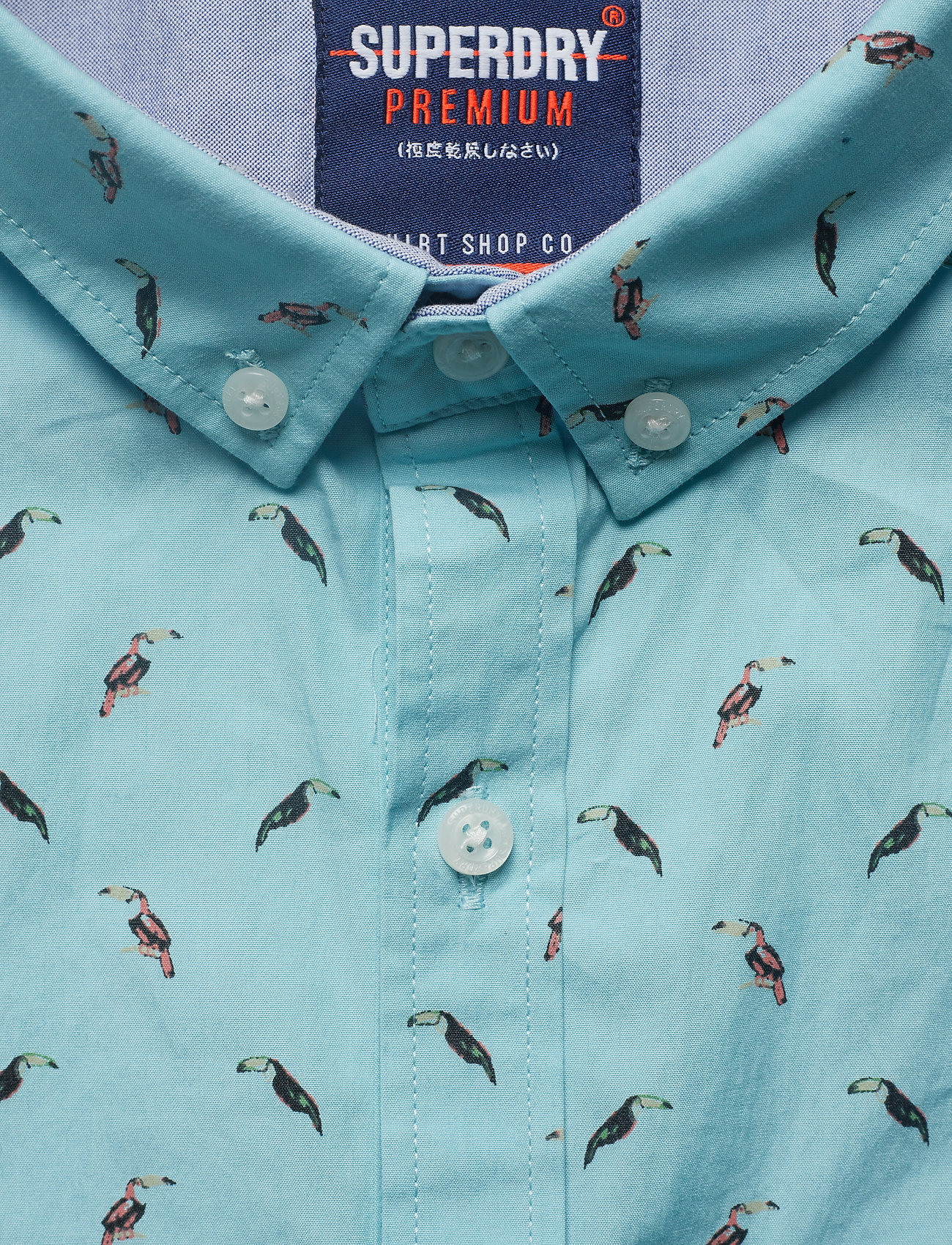 Superdry - PREMIUM SHOREDITCH S/S SHIRT - turquoise toucans - 2