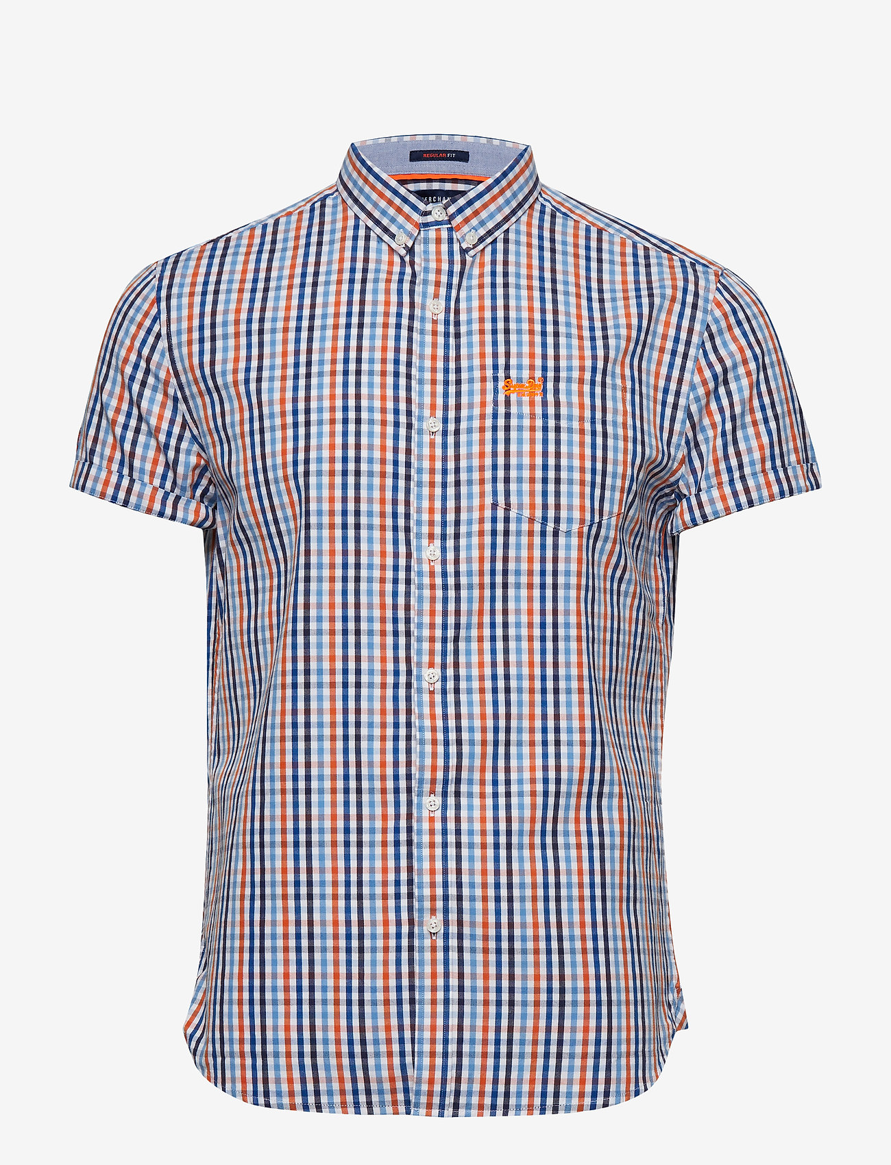 Superdry - PREMIUM UNIVERSTY OXFORD S/S SHIRT - humphrey orange gingham - 0