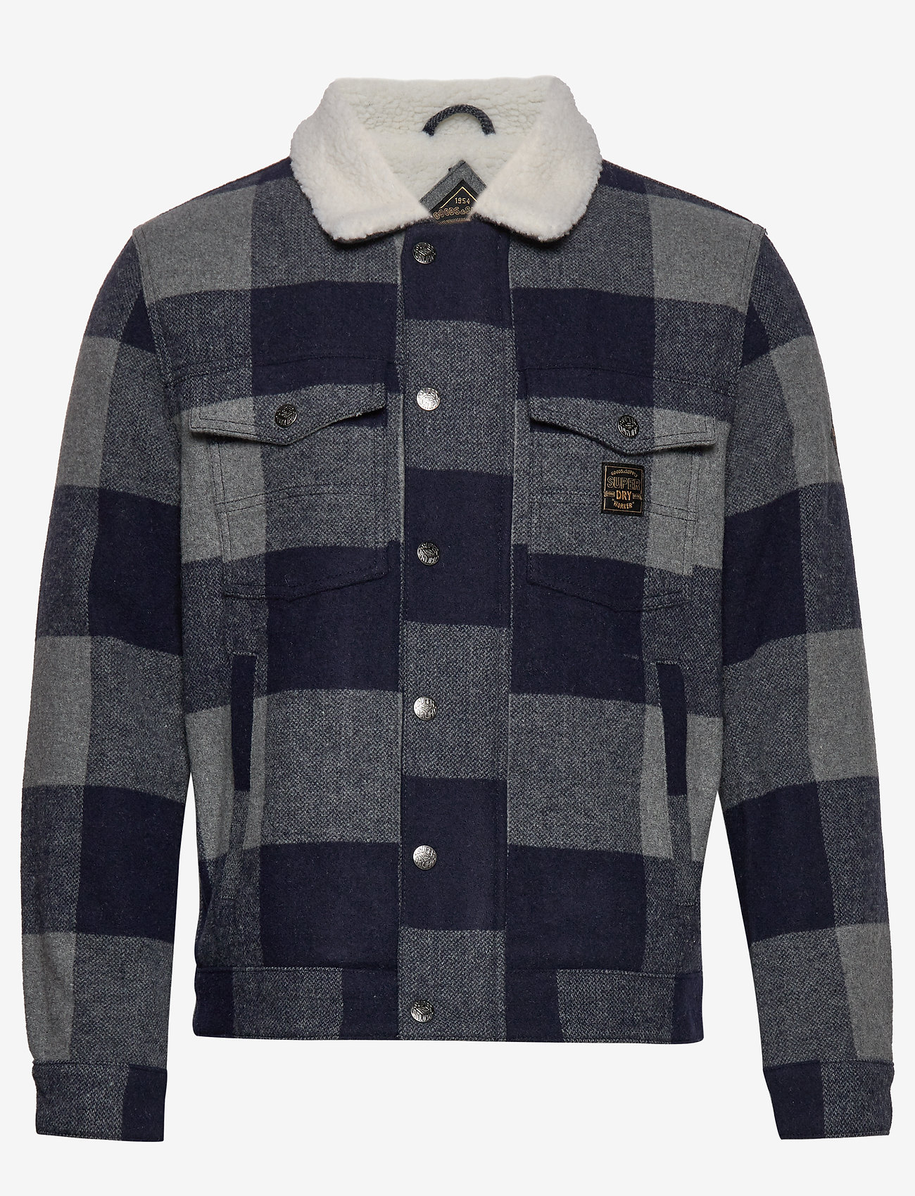 Superdry - HACIENDA CHECK JACKET - navy check - 0