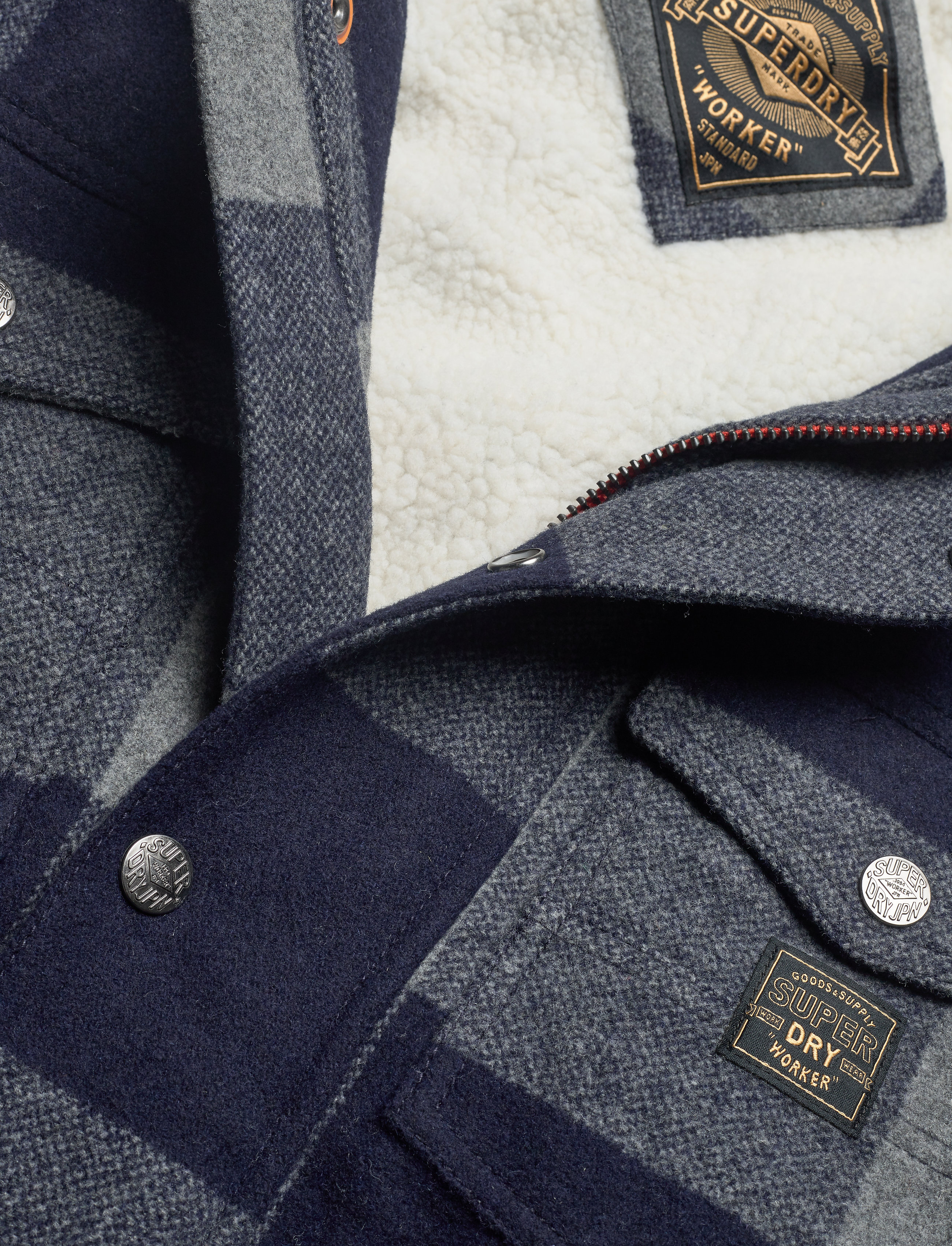 Superdry - HACIENDA CHECK JACKET - navy check - 2