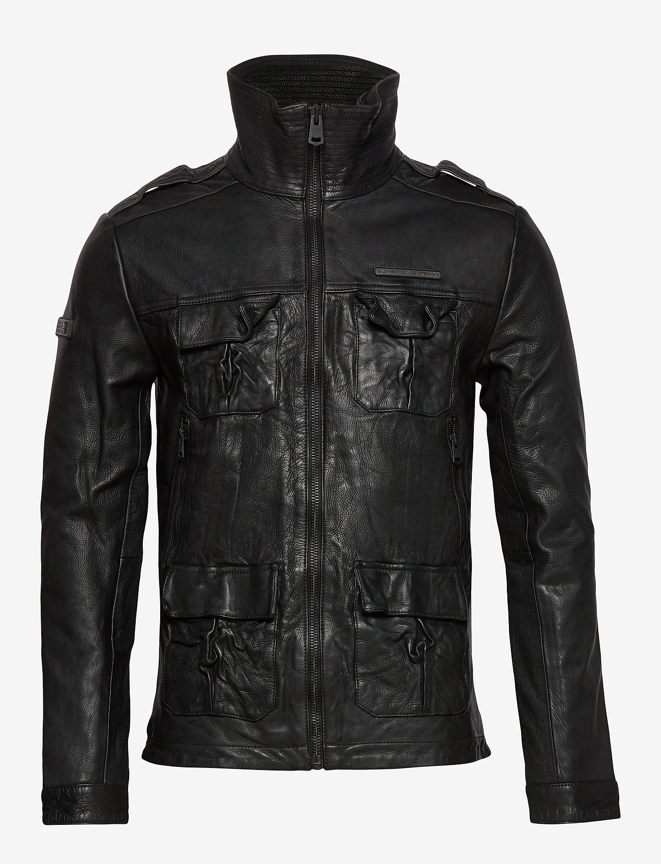 Superdry - ICON BRAD LEATHER JACKET - black - 1