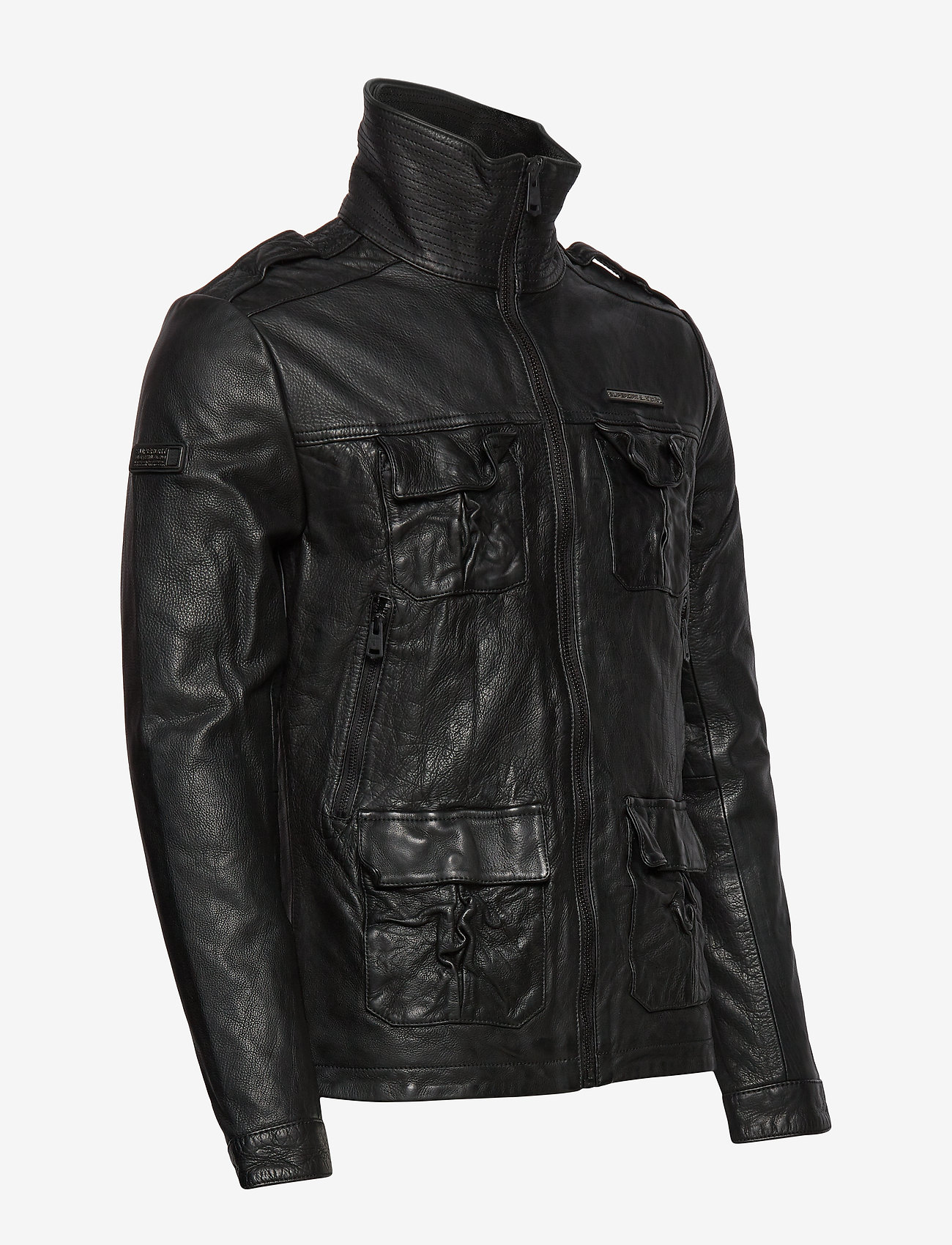 Superdry - ICON BRAD LEATHER JACKET - black - 3