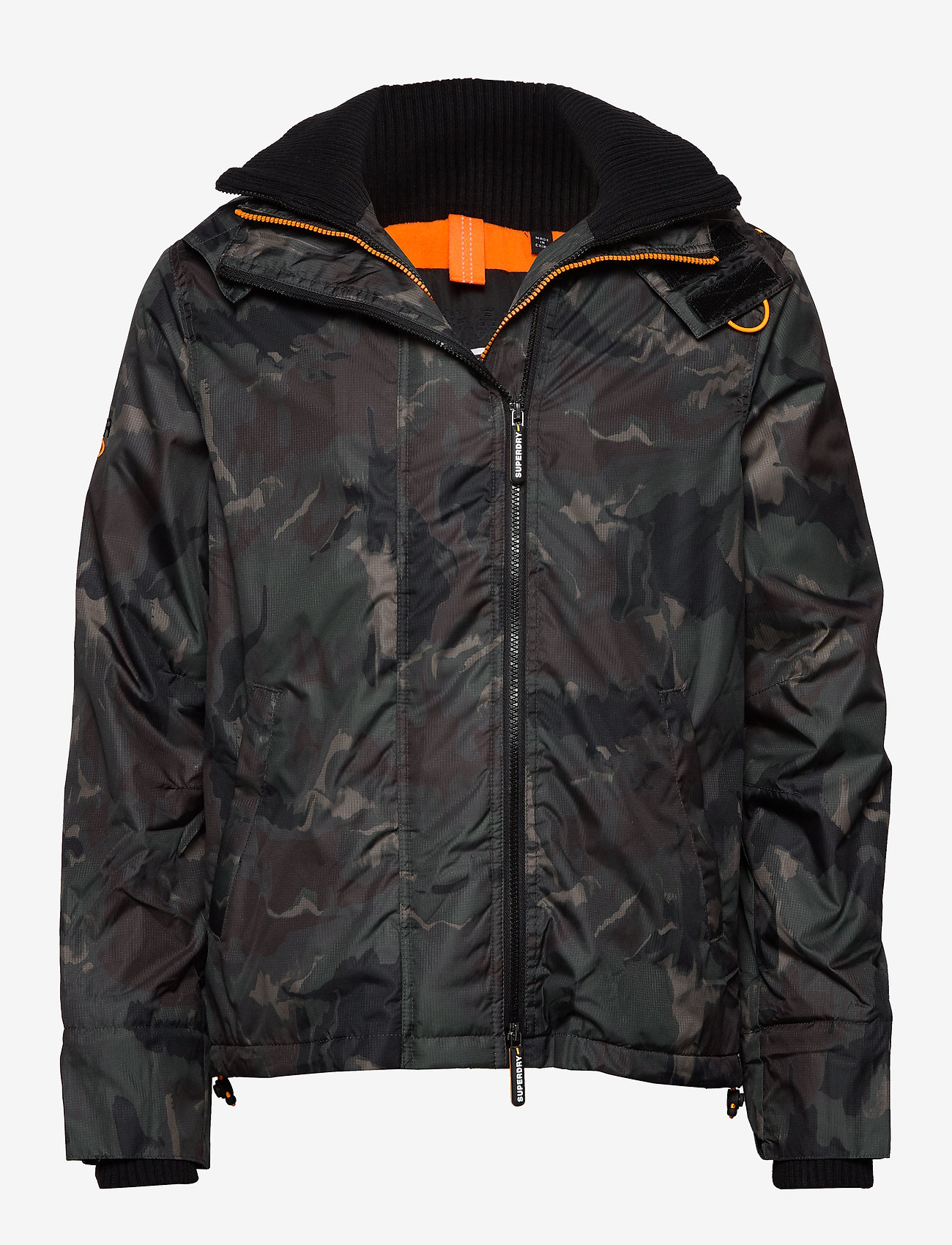Superdry - ARCTC HOOD PRNT POPZIP WNDCHTR - camo blur/orange - 0