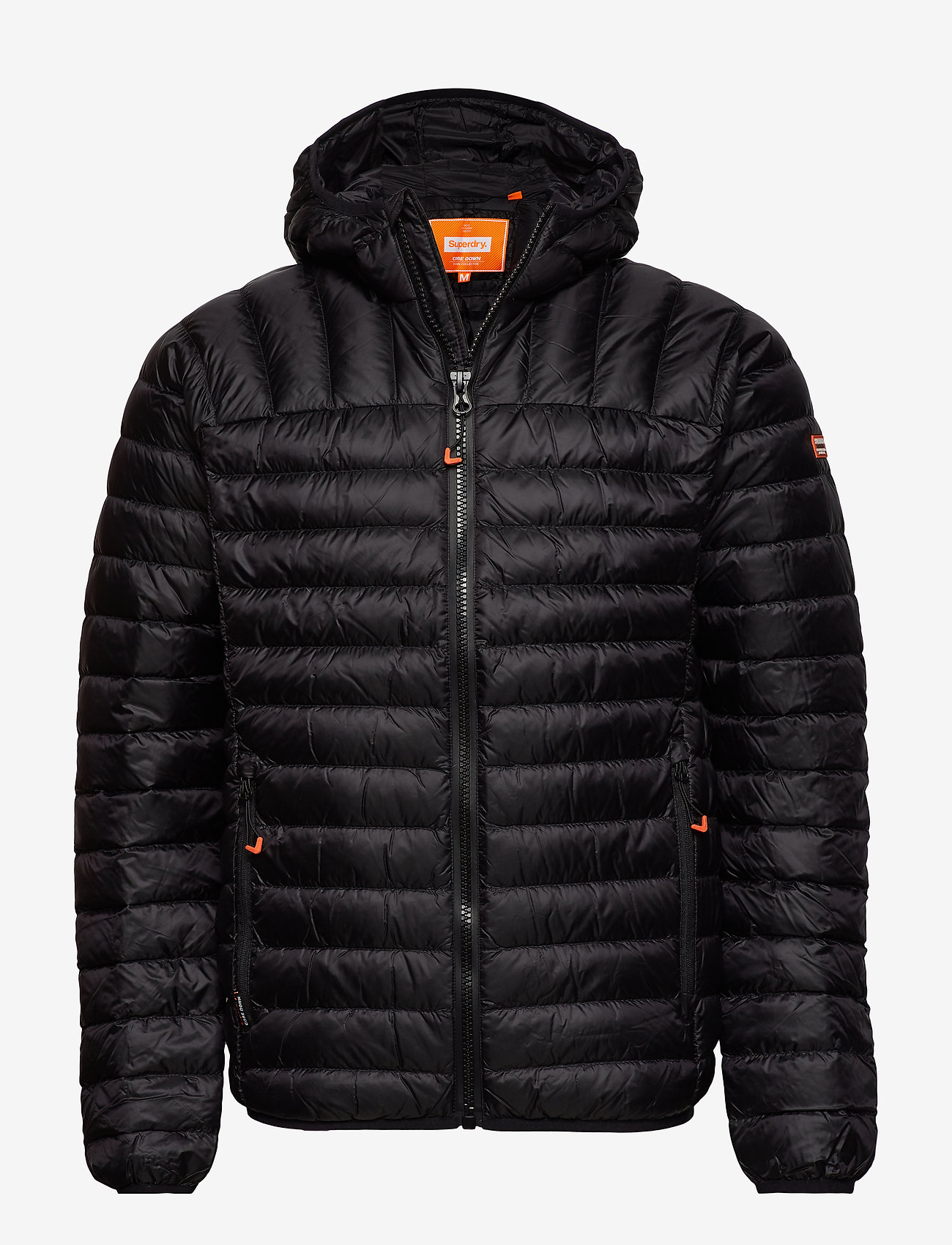 CORE DOWN HOODED JACKET - BLACK