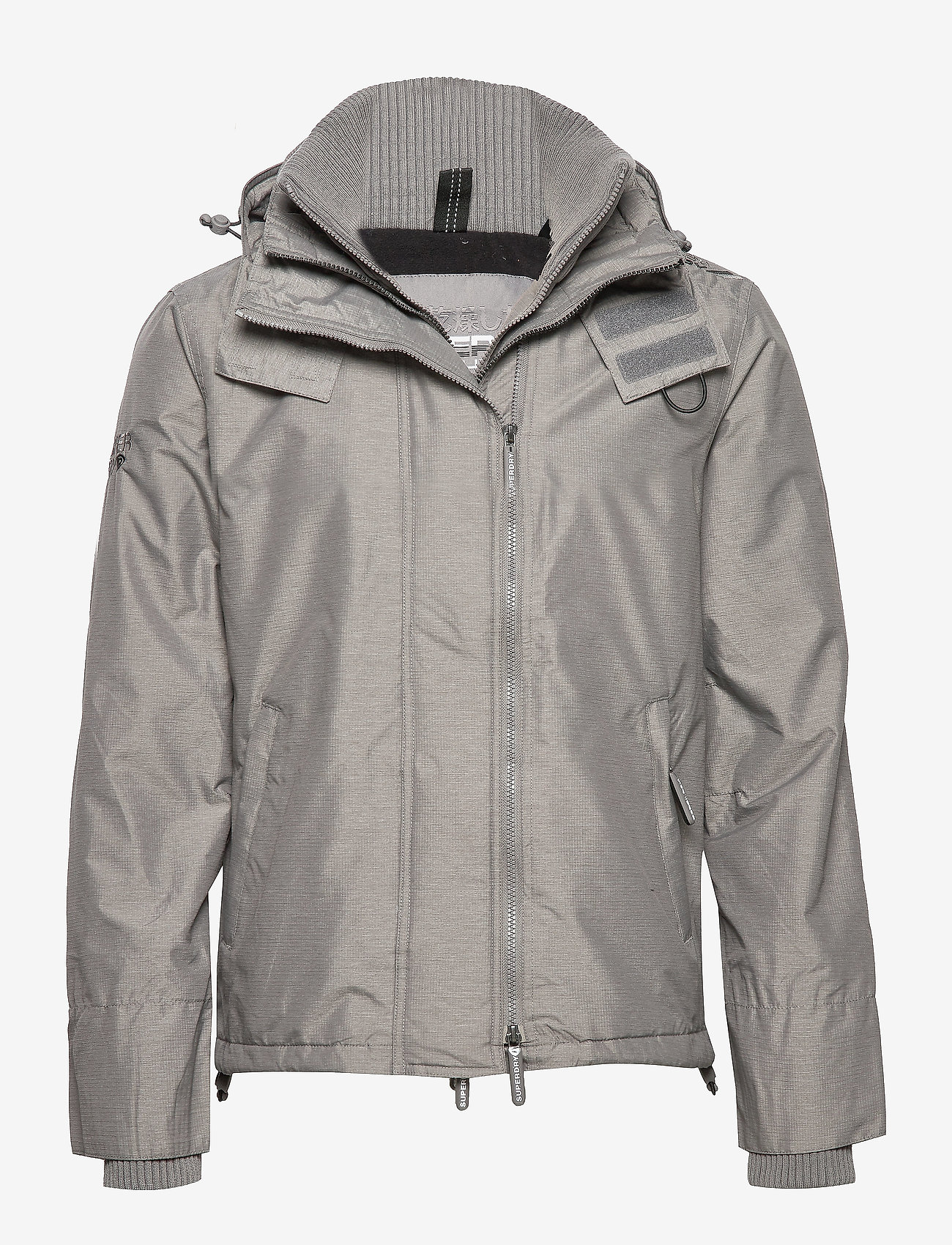 Superdry - ARCTIC HOOD POPZIP WINDCHEATER - track grey marl/black - 0