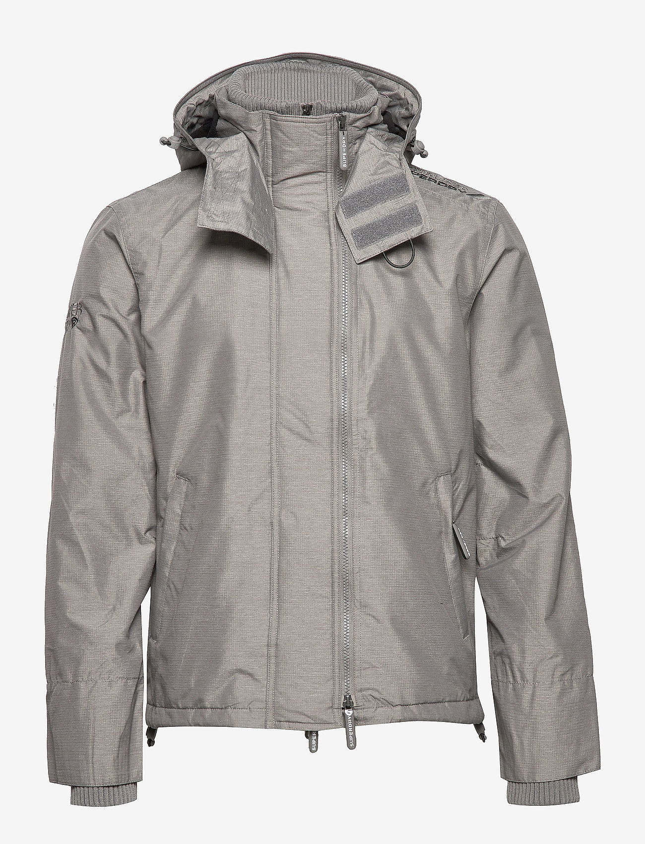 Superdry - ARCTIC HOOD POPZIP WINDCHEATER - track grey marl/black - 1