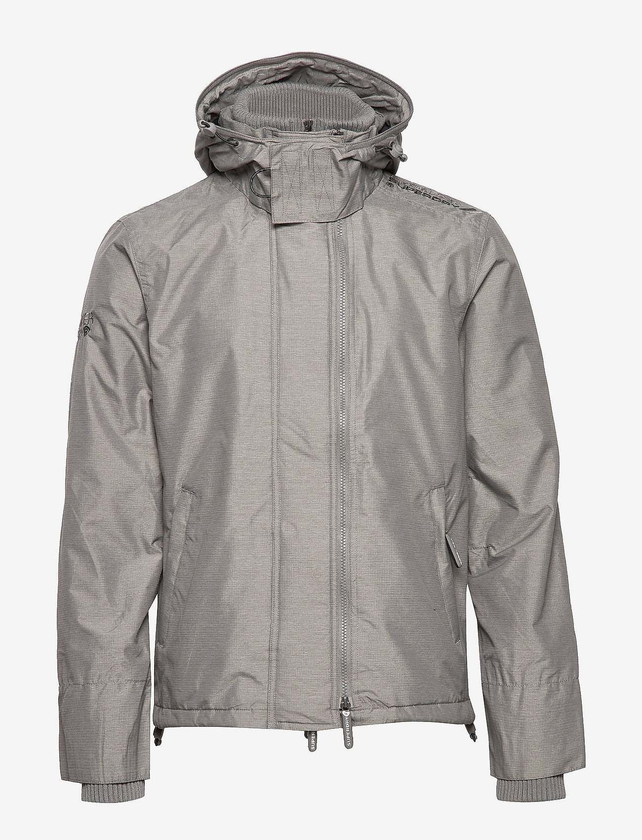 Superdry - ARCTIC HOOD POPZIP WINDCHEATER - track grey marl/black - 2