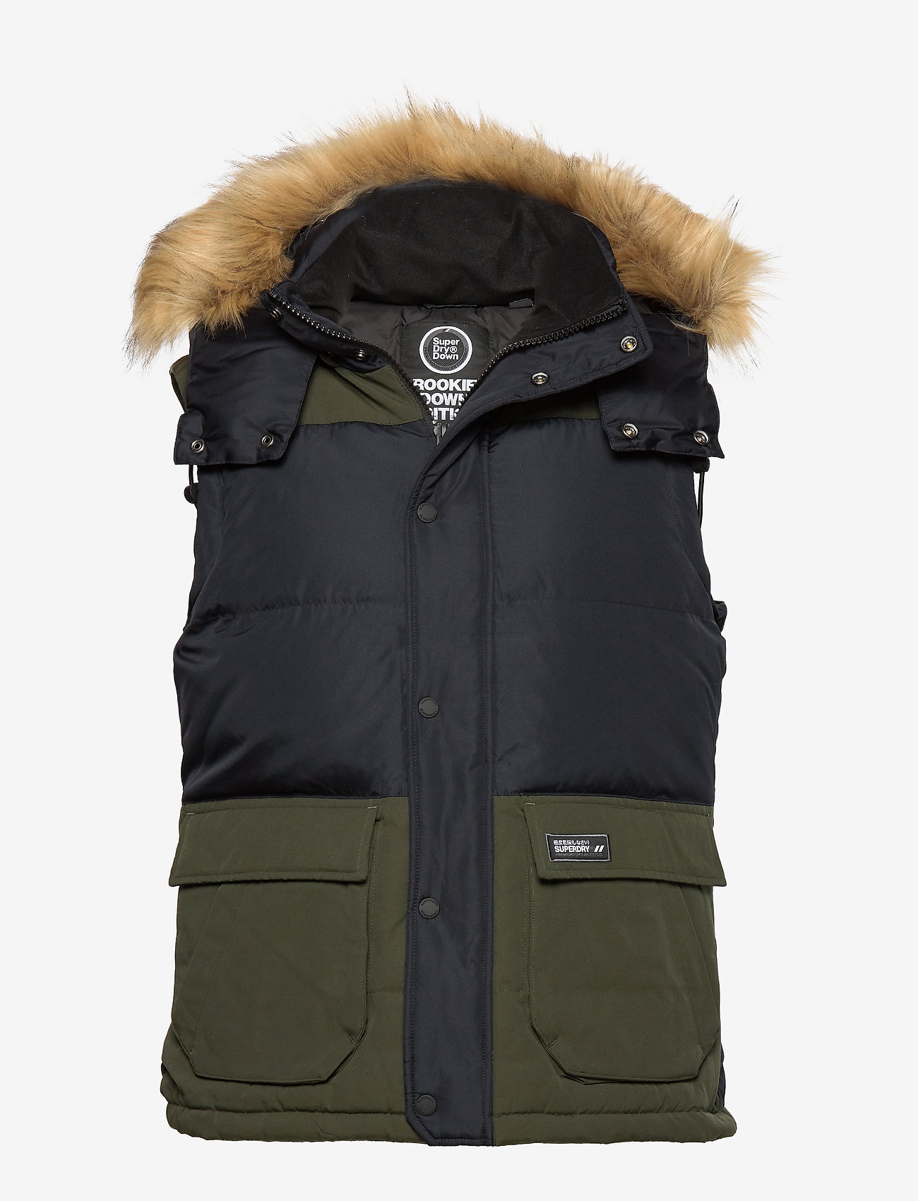 Superdry - ROOKIE COLOUR BLOCK DOWN GILET - dark navy - 0