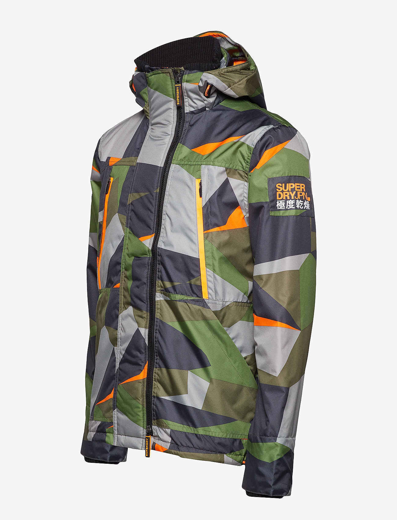 Superdry - HOODED POLAR WINDATTACKER - pop geo camo/fluro orange - 3