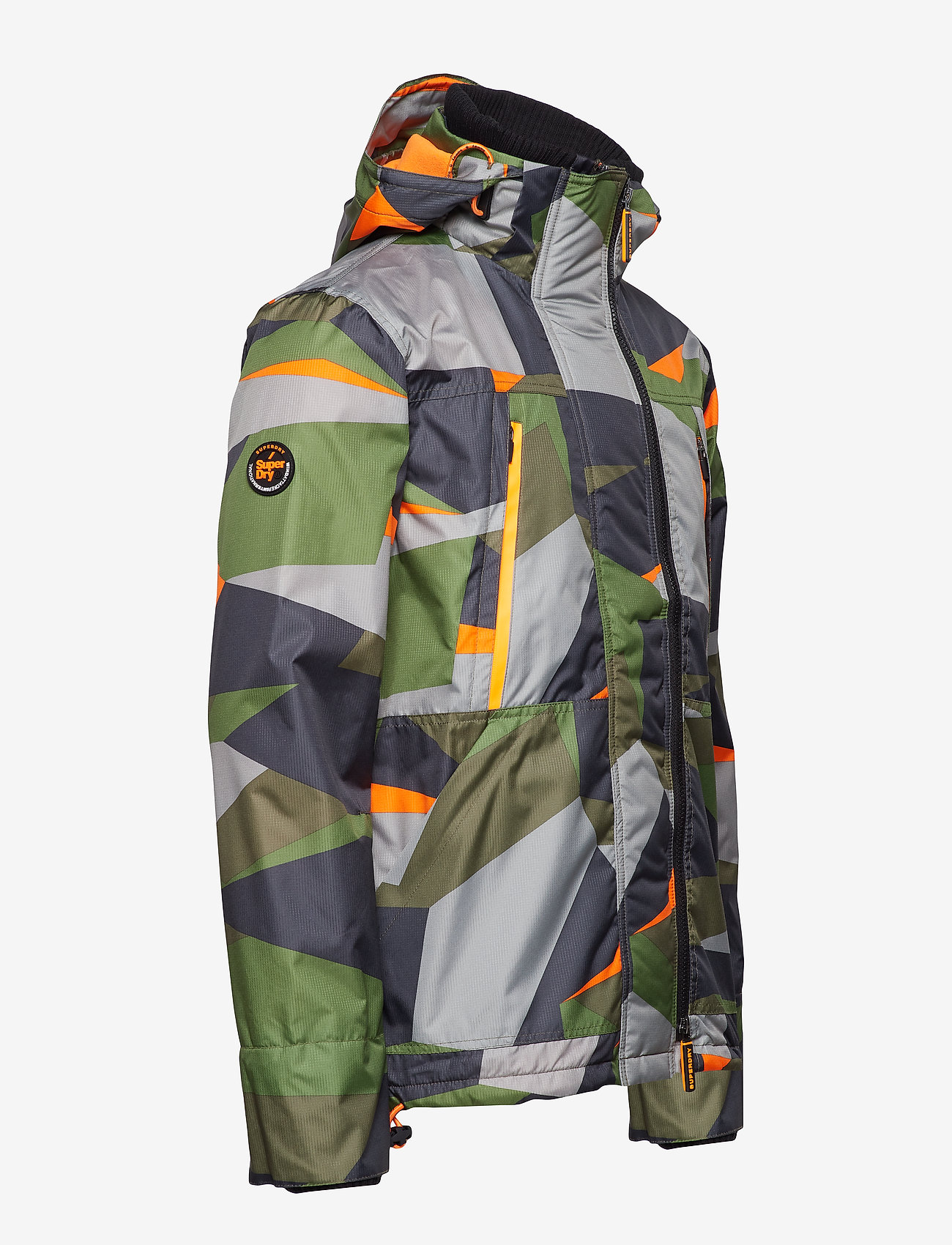Superdry - HOODED POLAR WINDATTACKER - pop geo camo/fluro orange - 4