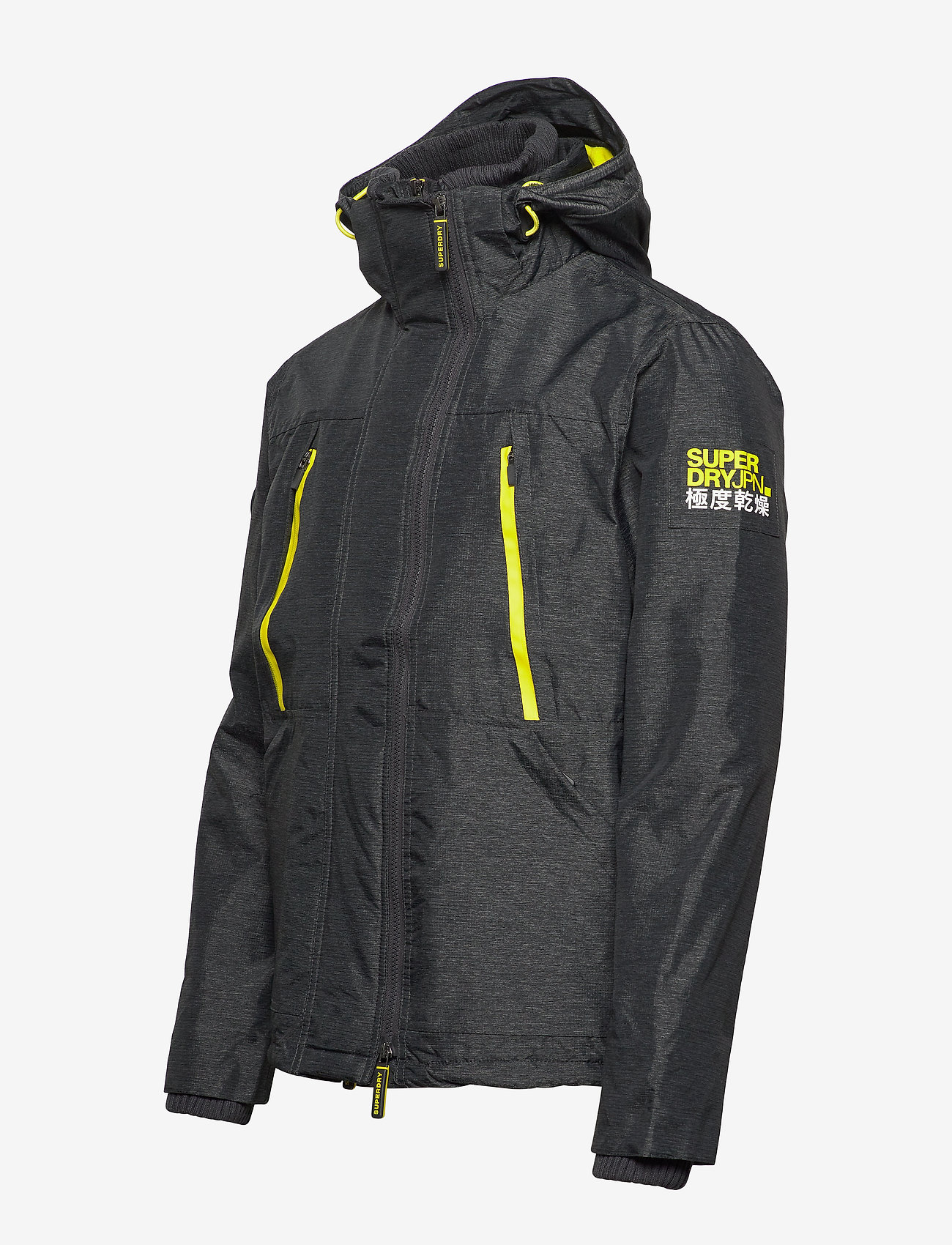 Superdry - HOODED POLAR WINDATTACKER - black grit/acid lime - 4