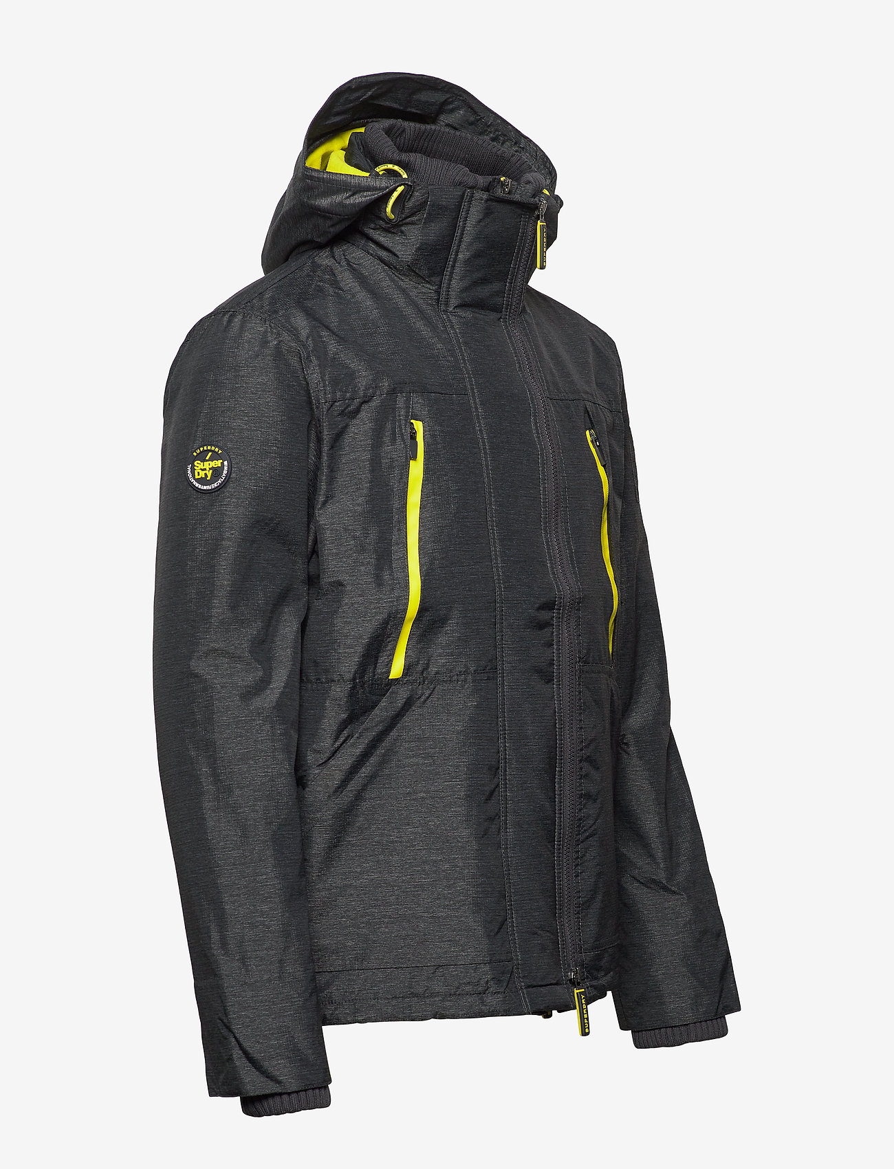 Superdry - HOODED POLAR WINDATTACKER - black grit/acid lime - 5