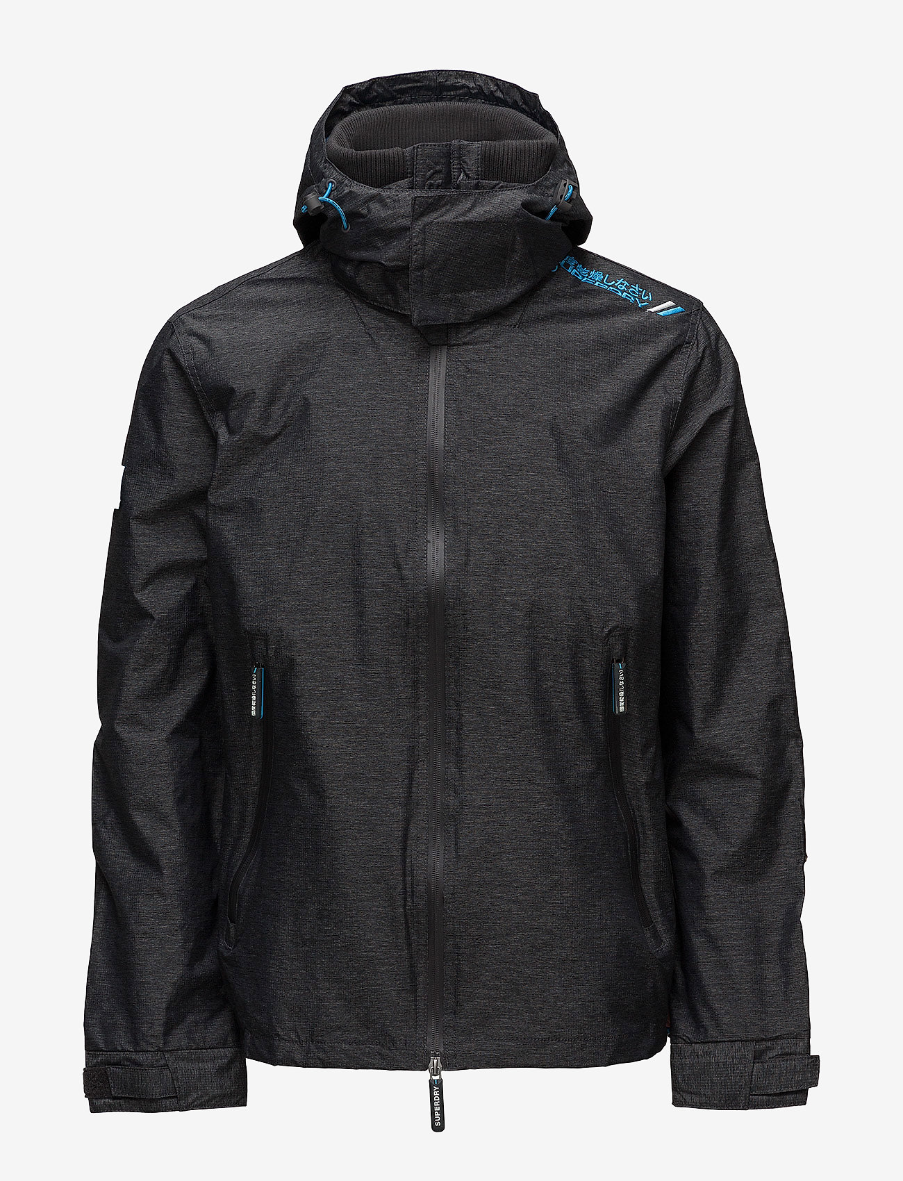 Superdry - HOODED TECHNICAL CLIFF HIKER - black marl/electric surf blue - 1