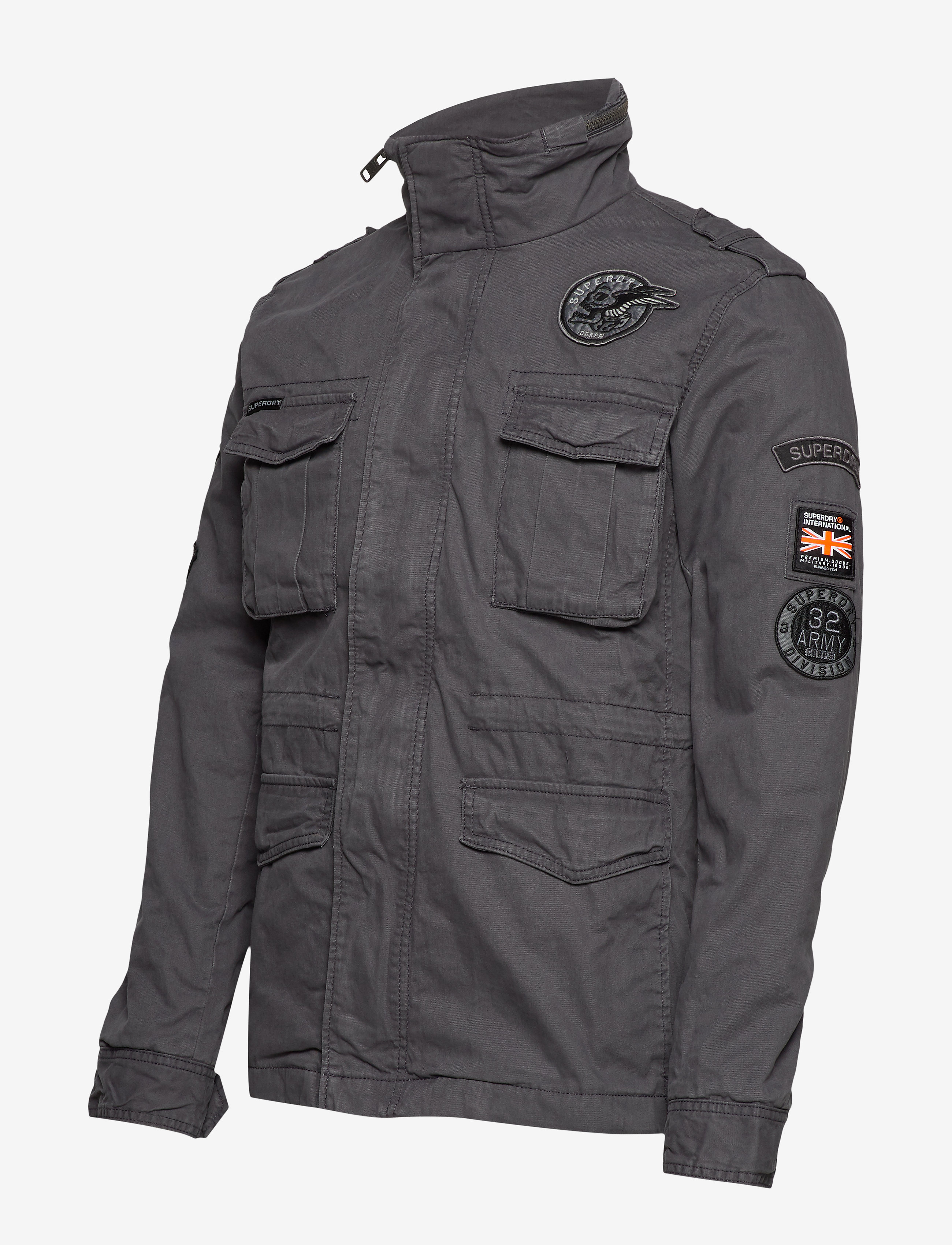 Superdry - HERO ROOKIE MILITARY JACKET - carbon grey patch - 3