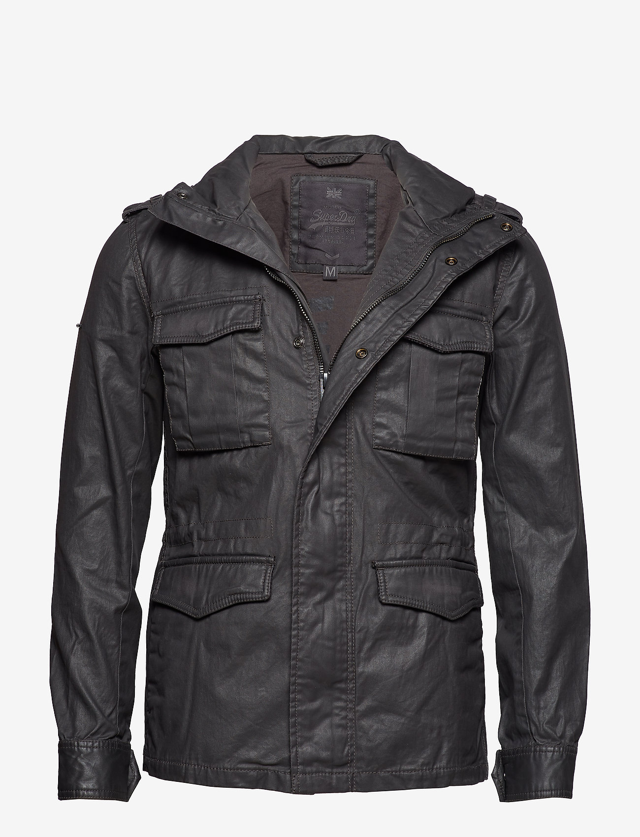 Superdry - ROOKIE WAX MILITARY JACKET - gunmetal - 0