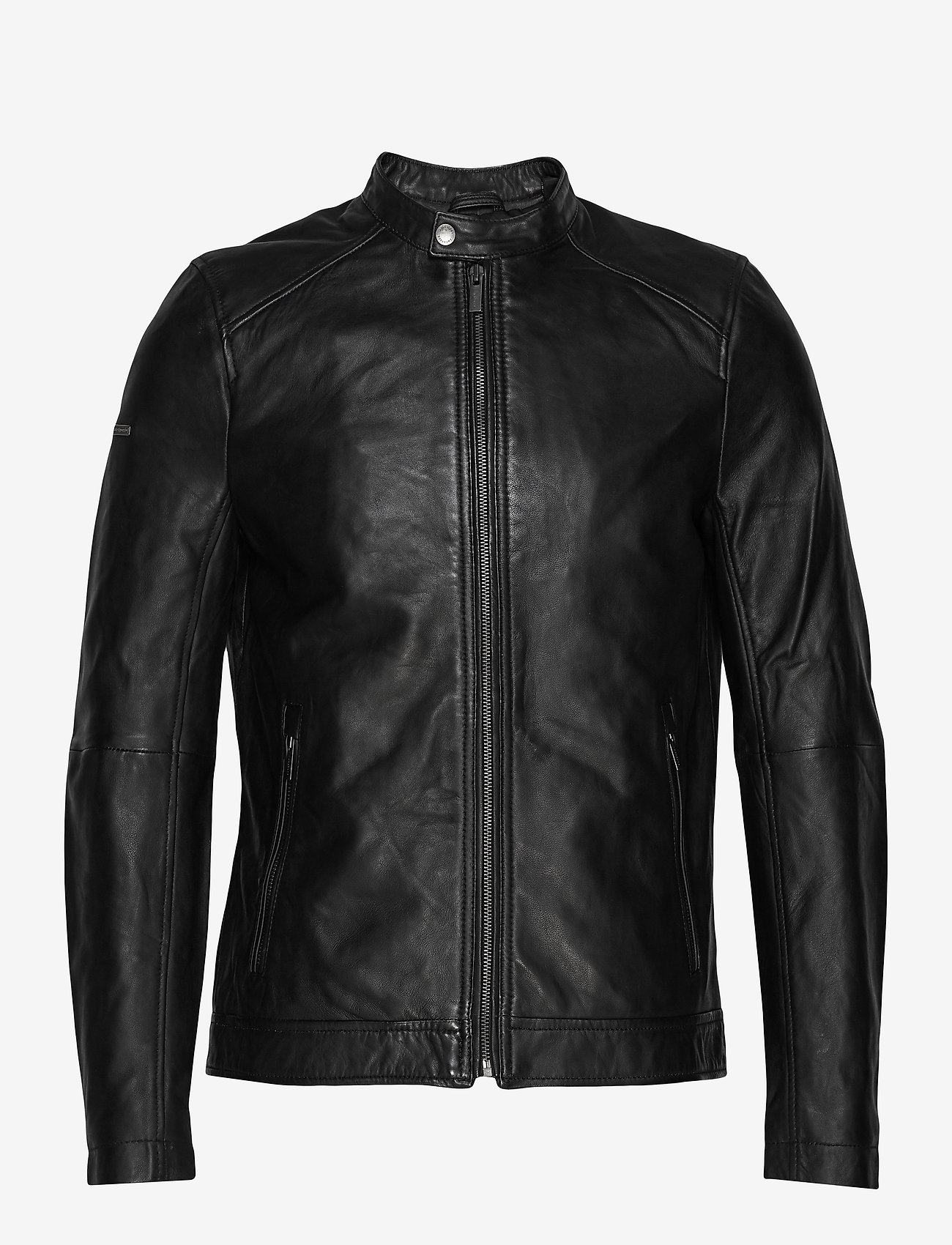 Superdry - LIGHTWEIGHT LEATHER RACER - black - 0
