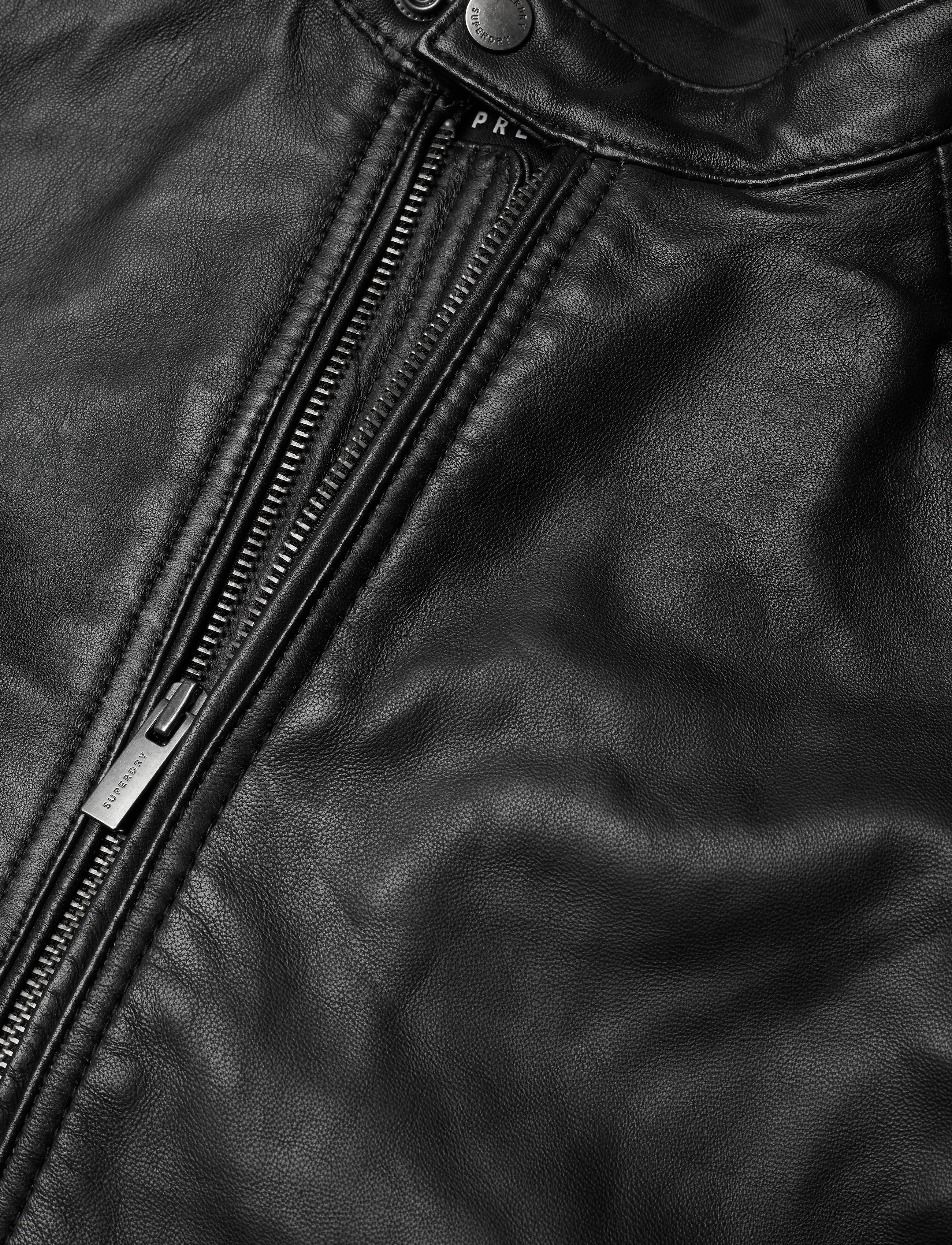 Superdry - LIGHTWEIGHT LEATHER RACER - black - 2