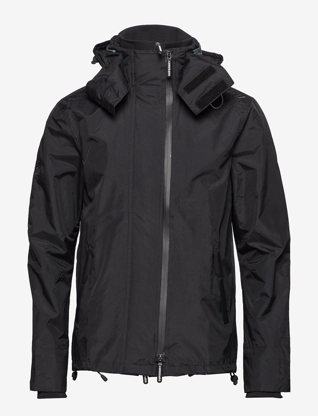 Superdry - TCH HOOD PRINT POPZIP WNDCHETR - black/mono camo - 1
